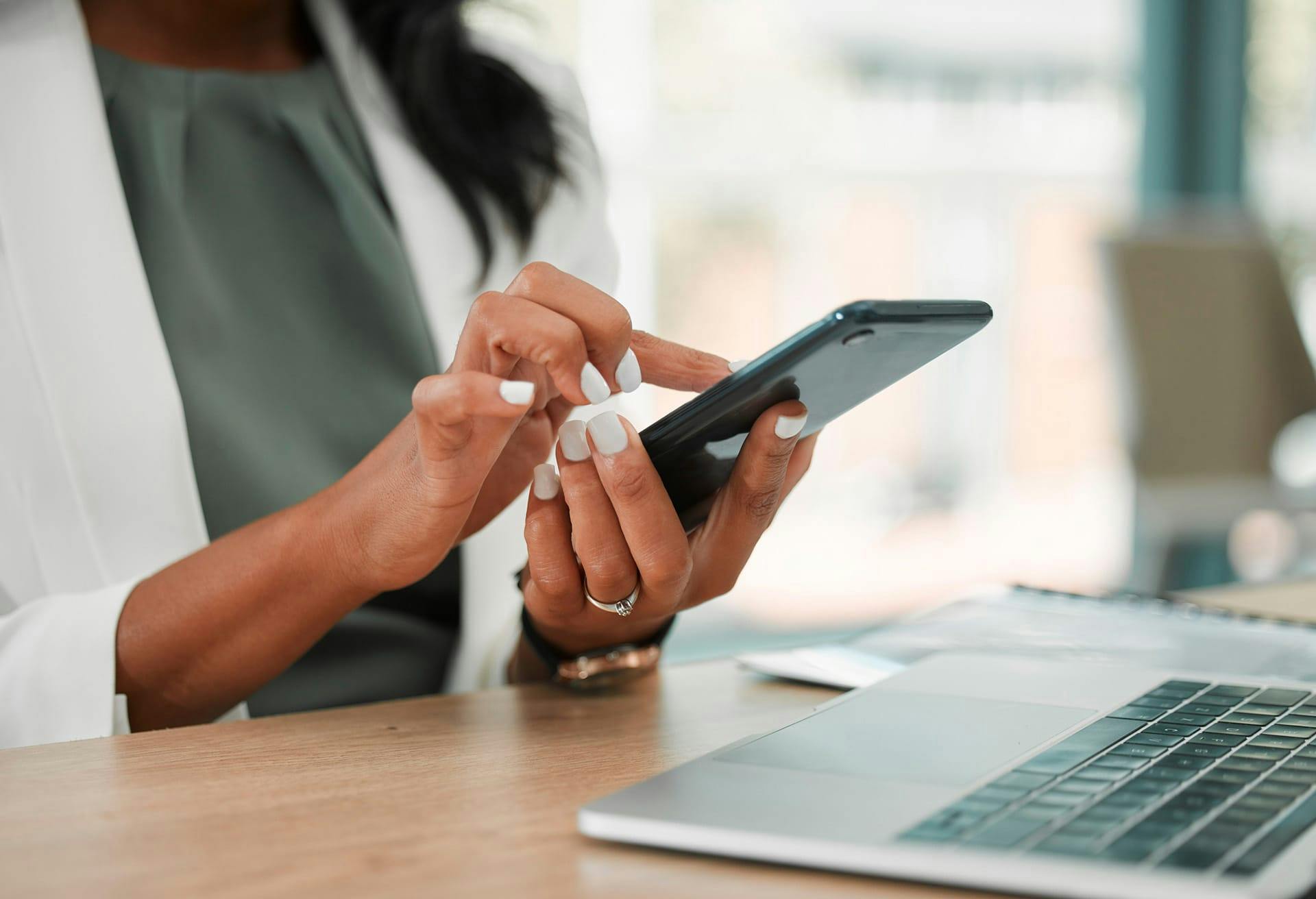 Woman using phone