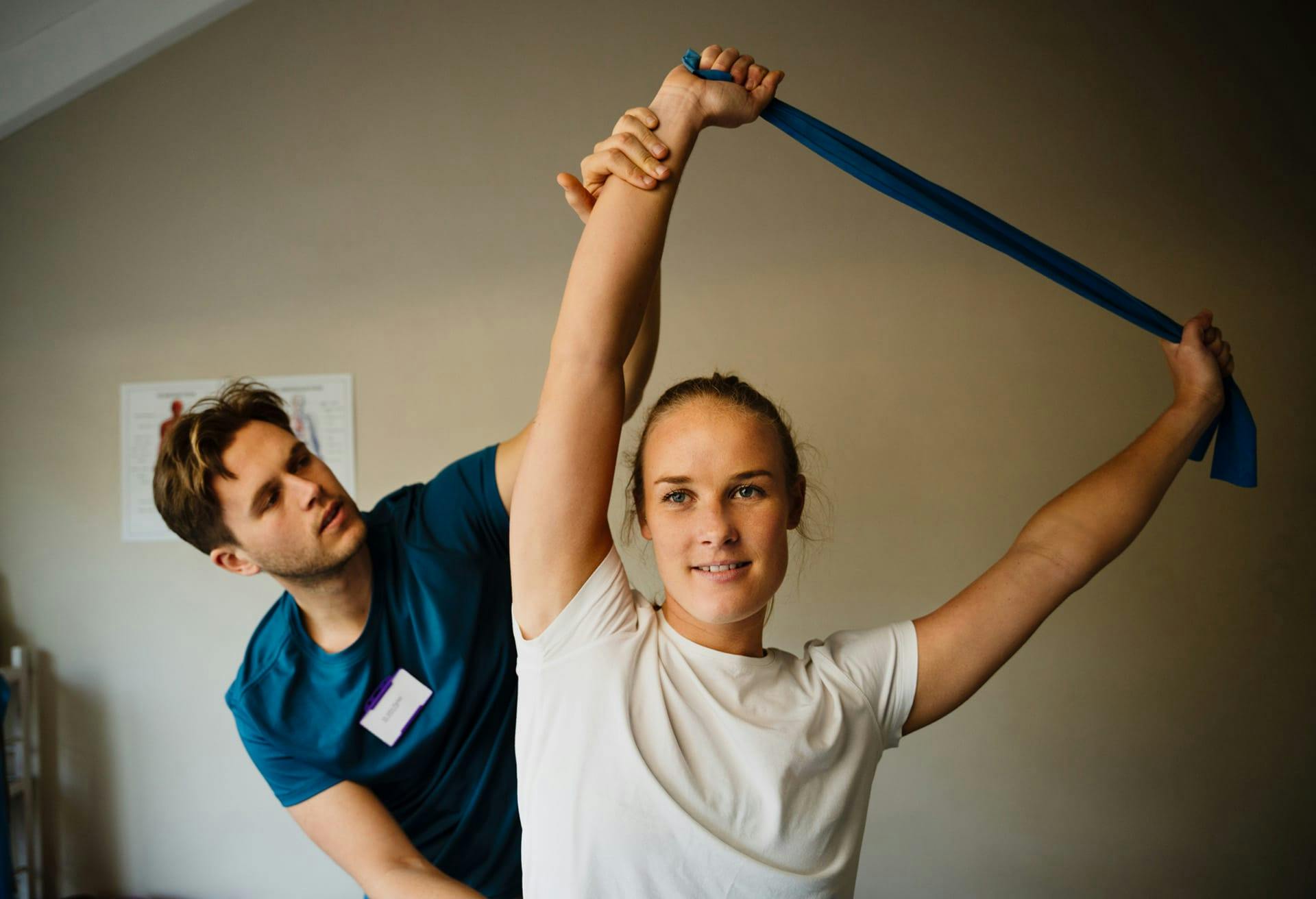 Woman in Shoulder therapy