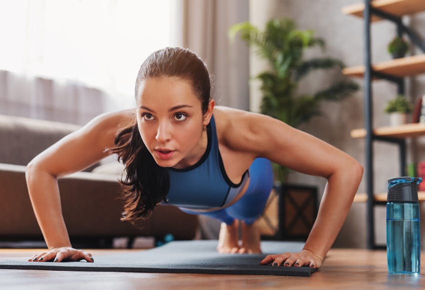 Woman doing push up
