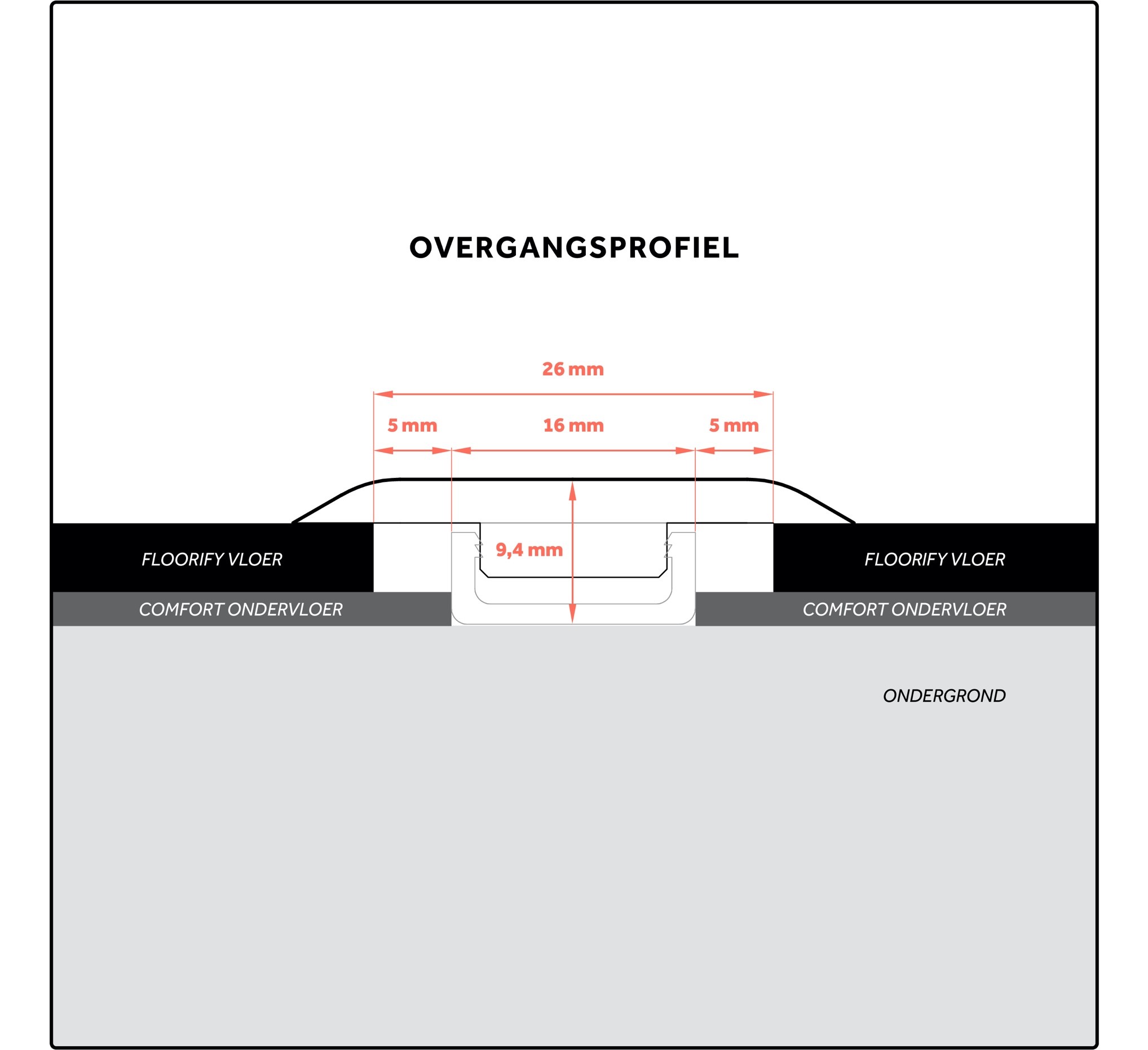 PROVISTON | overgangsprofiel | parketprofiel | breedte: 51 mm | hoogtecompensatie: 3-23 mm | lengte: 900 mm | aluminium profiel | licht eiken | 1 stuk