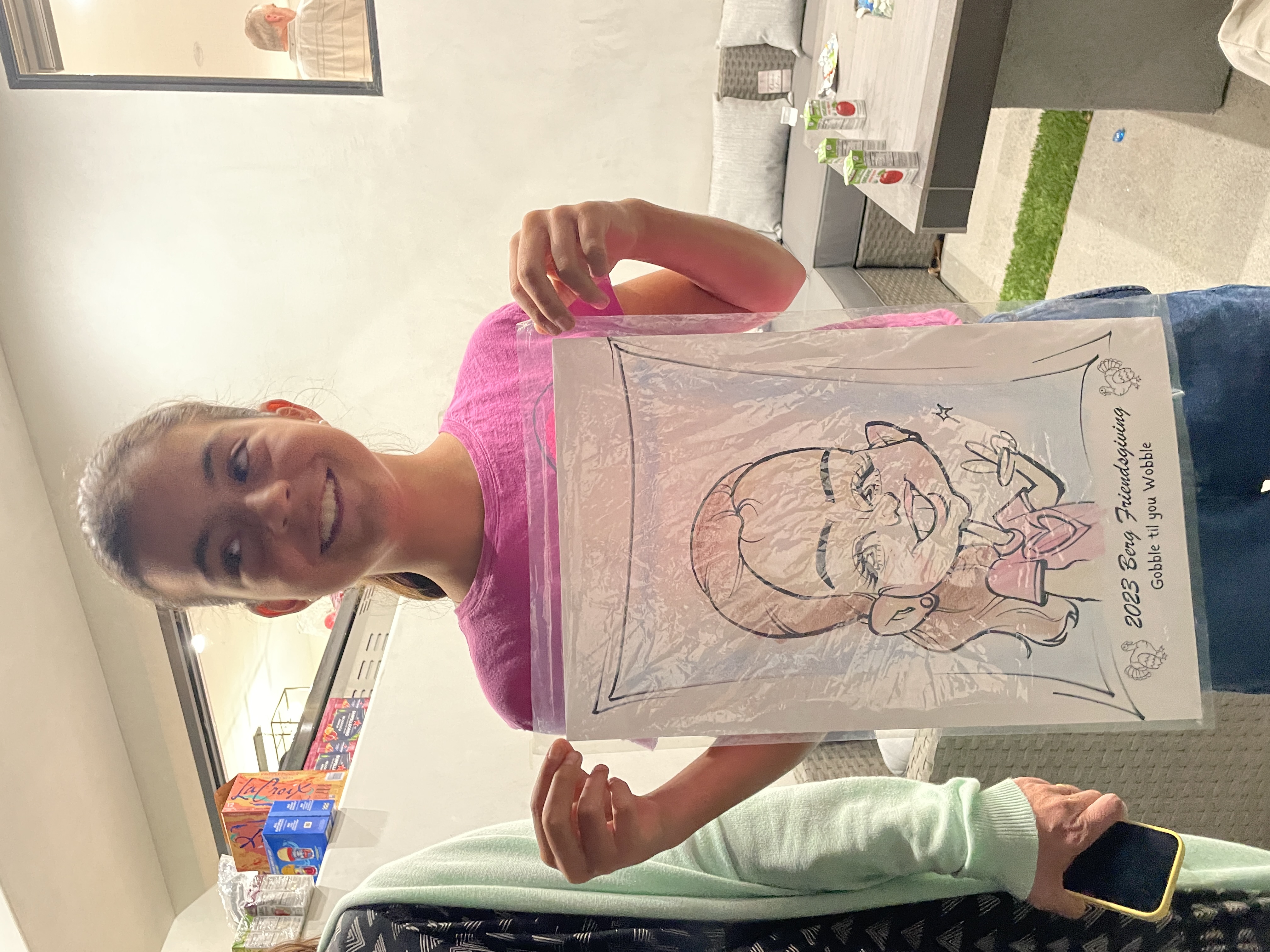 Img: t-shirt, face, head, person, photography, portrait, smile, finger, art, drawing