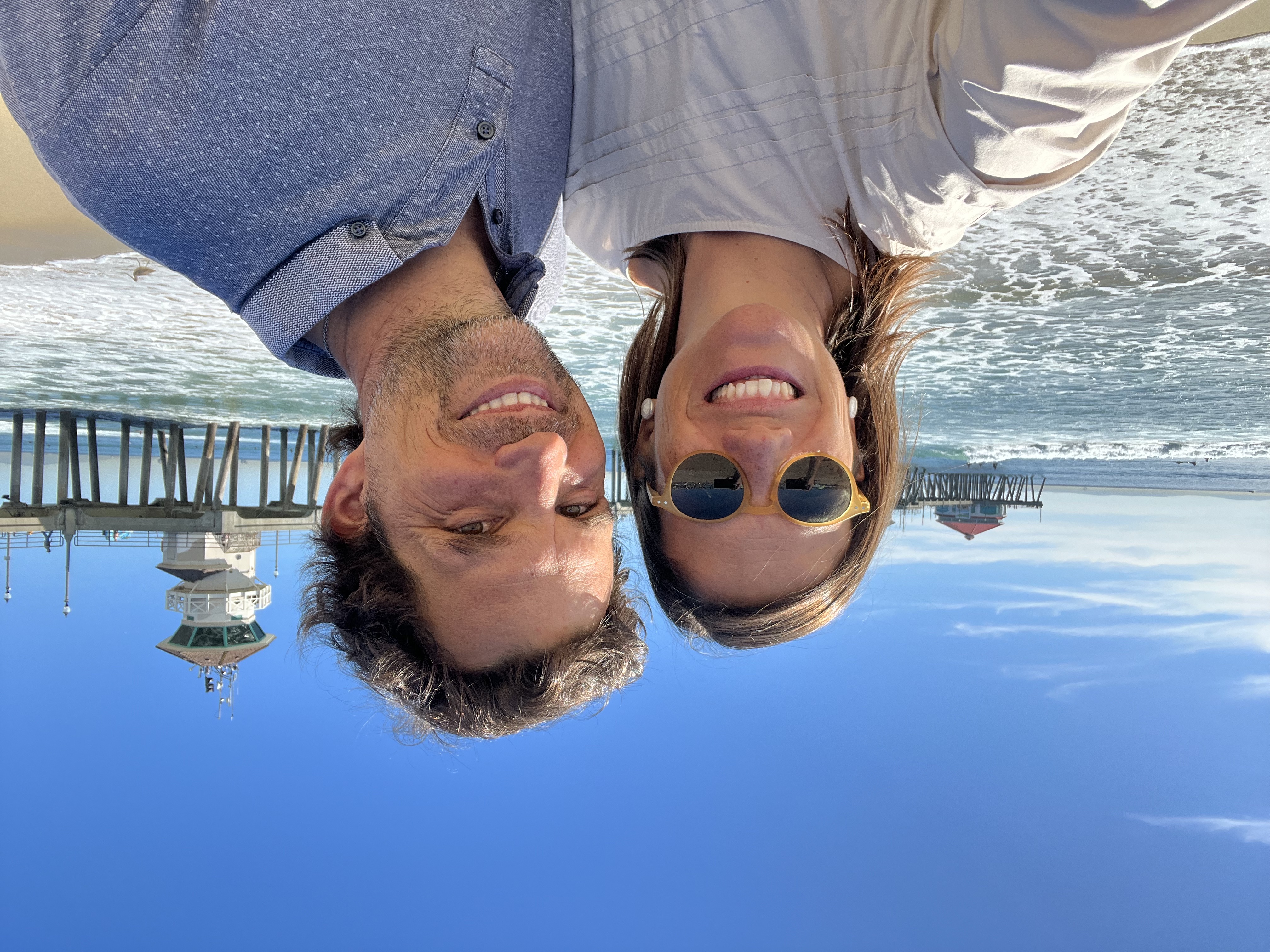 Img: water, waterfront, sunglasses, pier, person, portrait, adult, female, woman, man