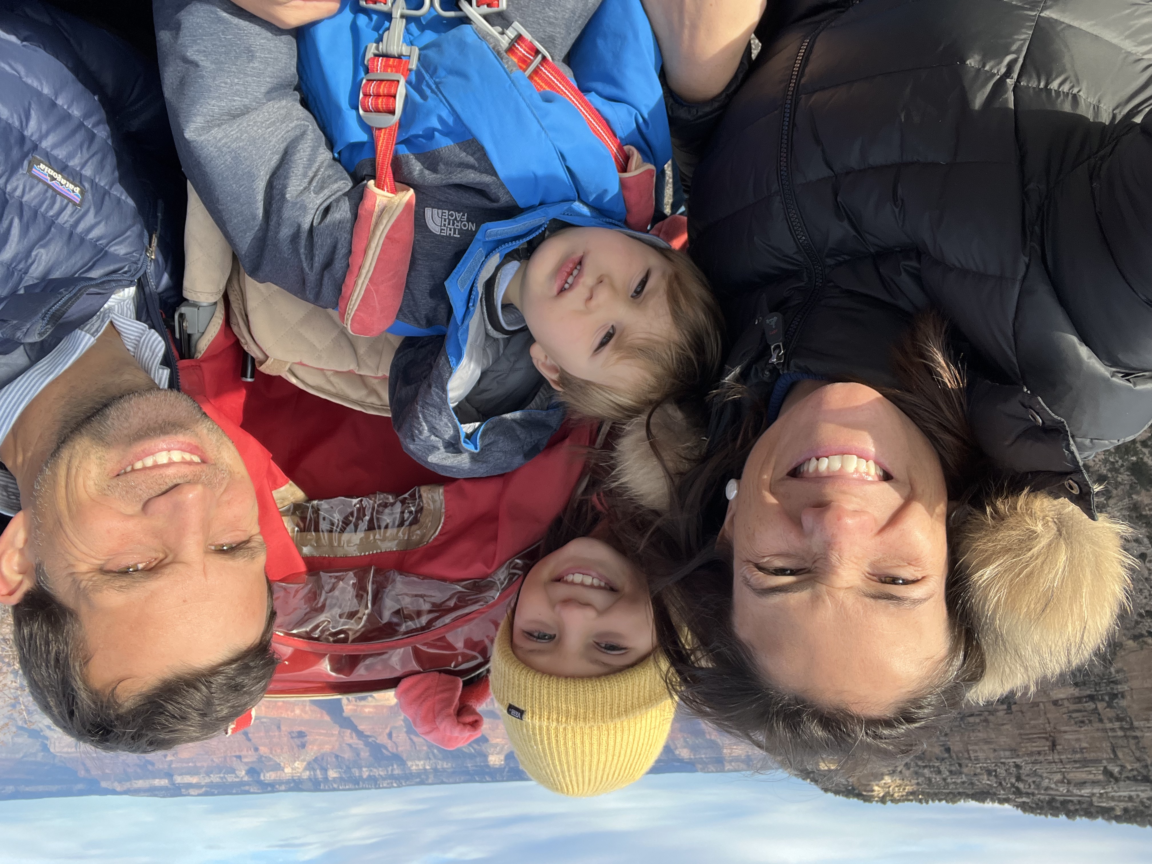 Img: coat, jacket, person, portrait, adult, female, woman, hat, cap, selfie