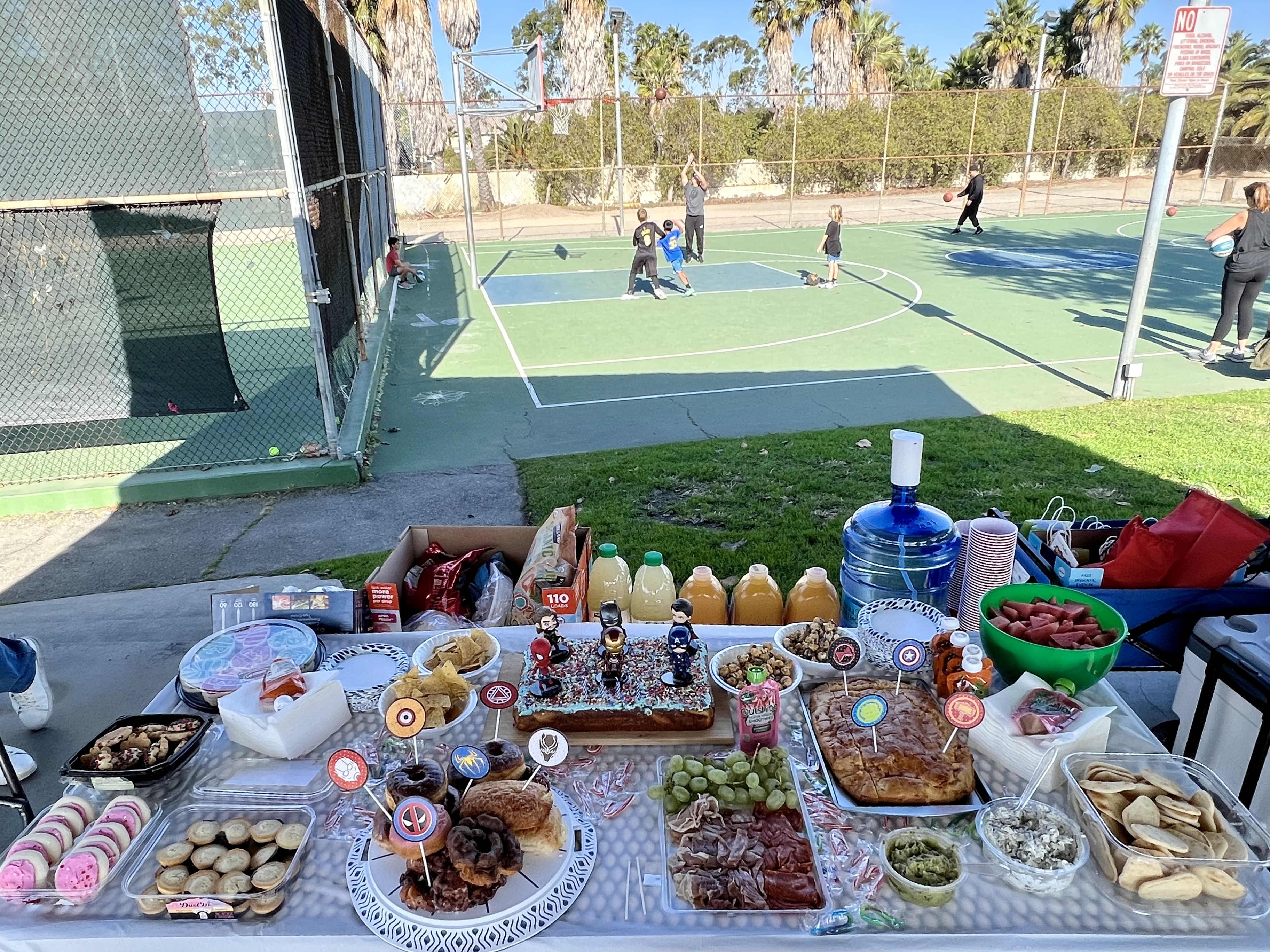 Img: brunch, person, people, box, volleyball (ball), bread, shoe, plate, basketball game, soccer ball