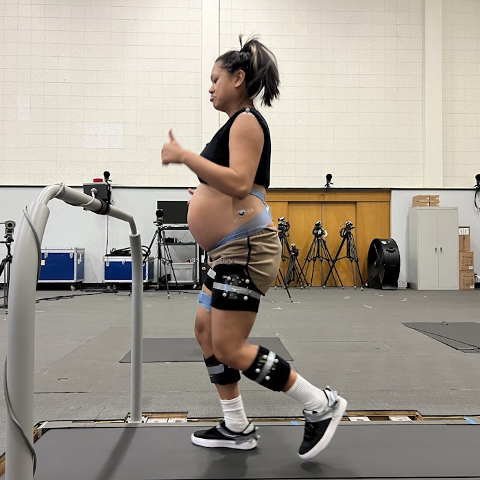 Img: clothing, footwear, shoe, person, electronics, speaker, computer, laptop, pc, working out