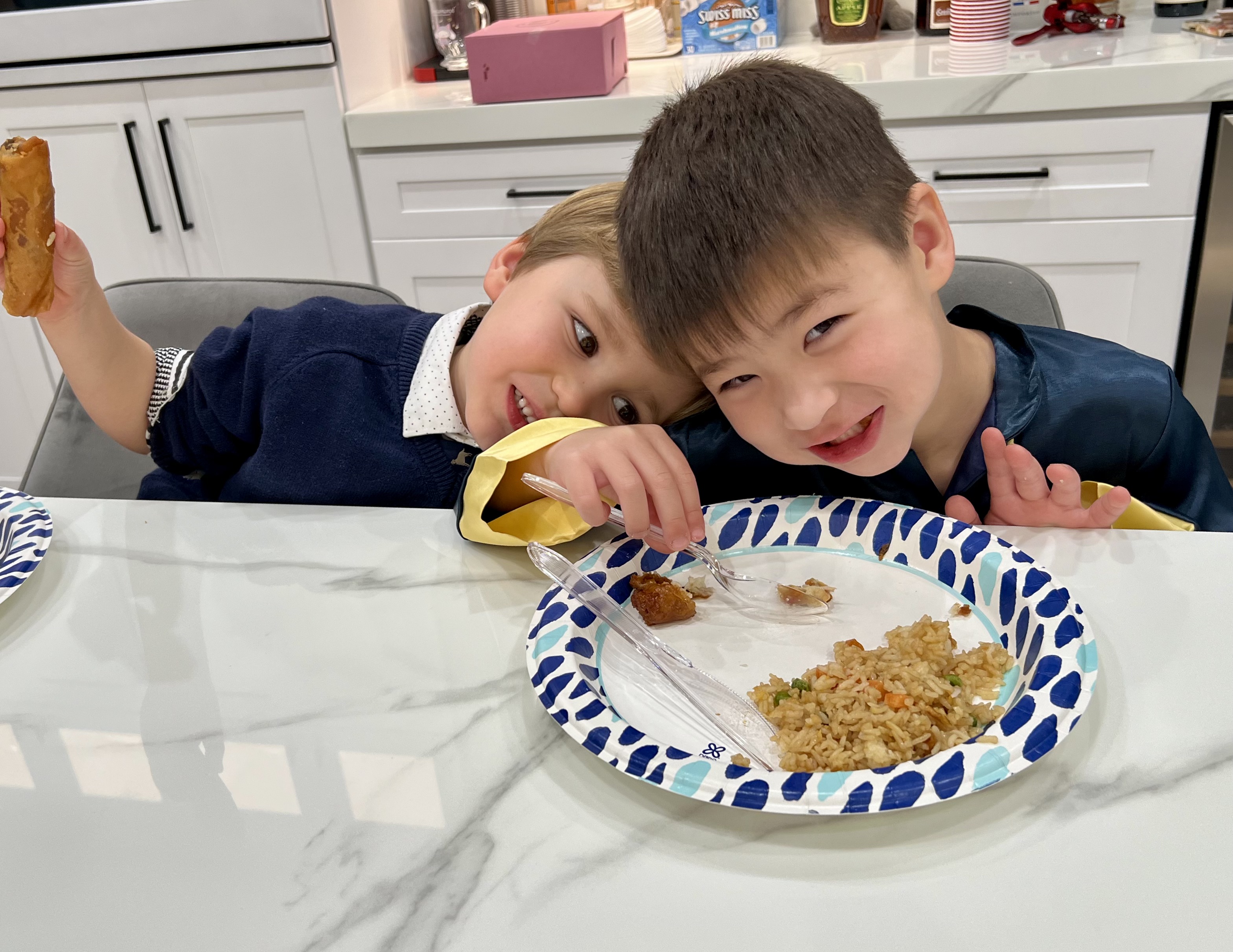 Img: meal, person, lunch, eating, boy, child, male, box, plate, cutlery