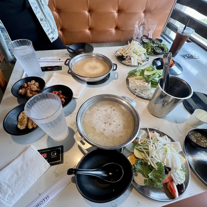 Img: brunch, food, meal, person, spoon, plate, cup, tabletop, food presentation, dining table