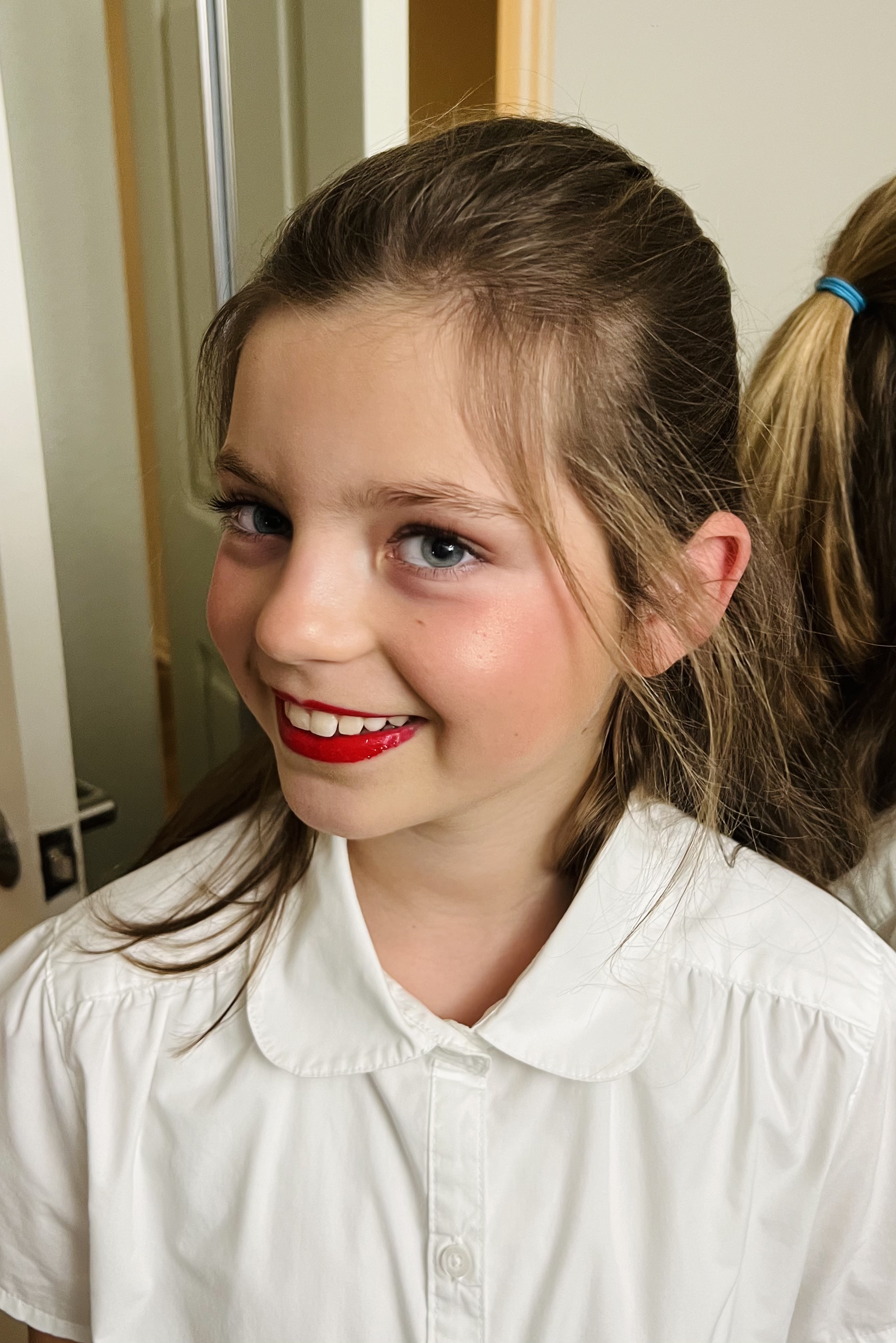 Img: face, happy, head, person, smile, photography, portrait, neck, shirt, lipstick