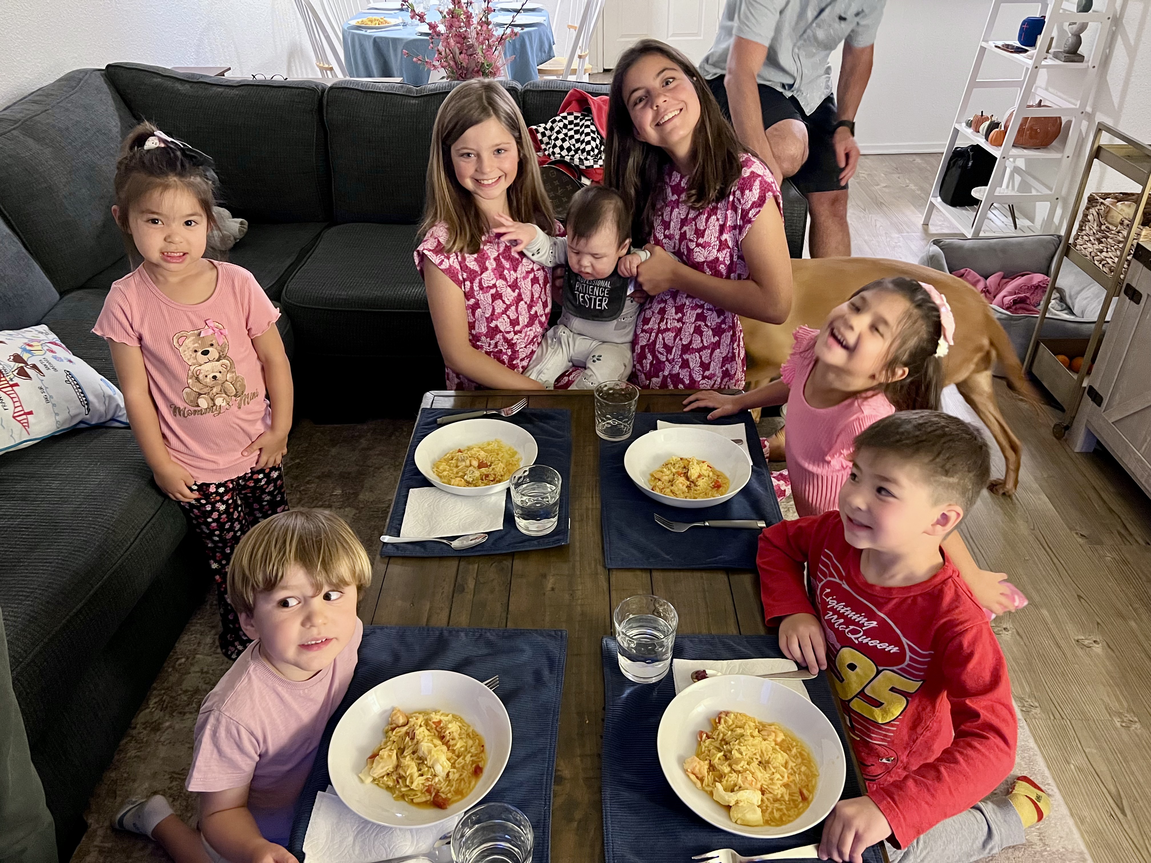 Img: people, person, brunch, child, female, girl, boy, male, couch, cup