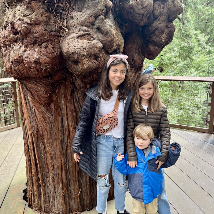 Img: pants, tree, jeans, person, portrait, female, girl, teen, people, shoe