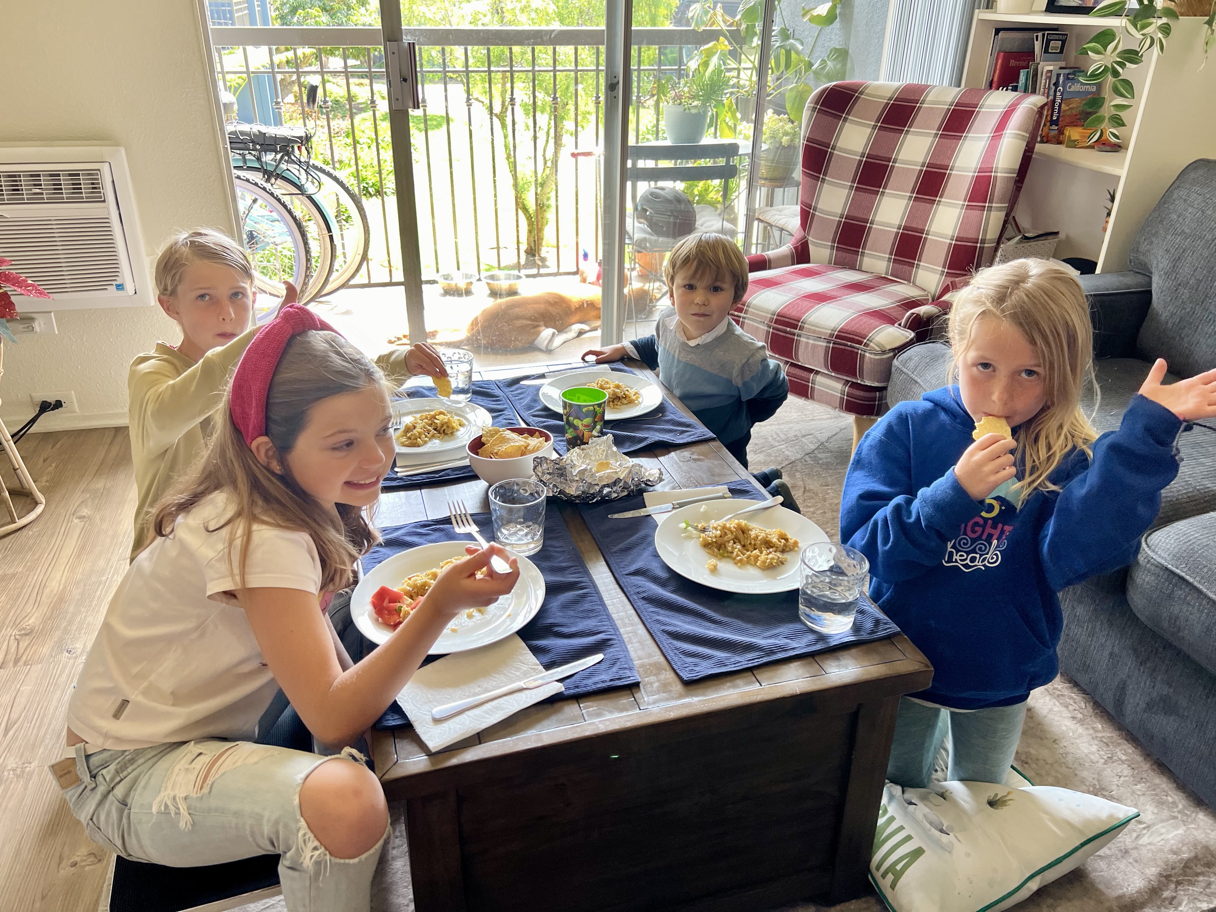 Img: brunch, cup, boy, child, male, person, female, girl, people, knife