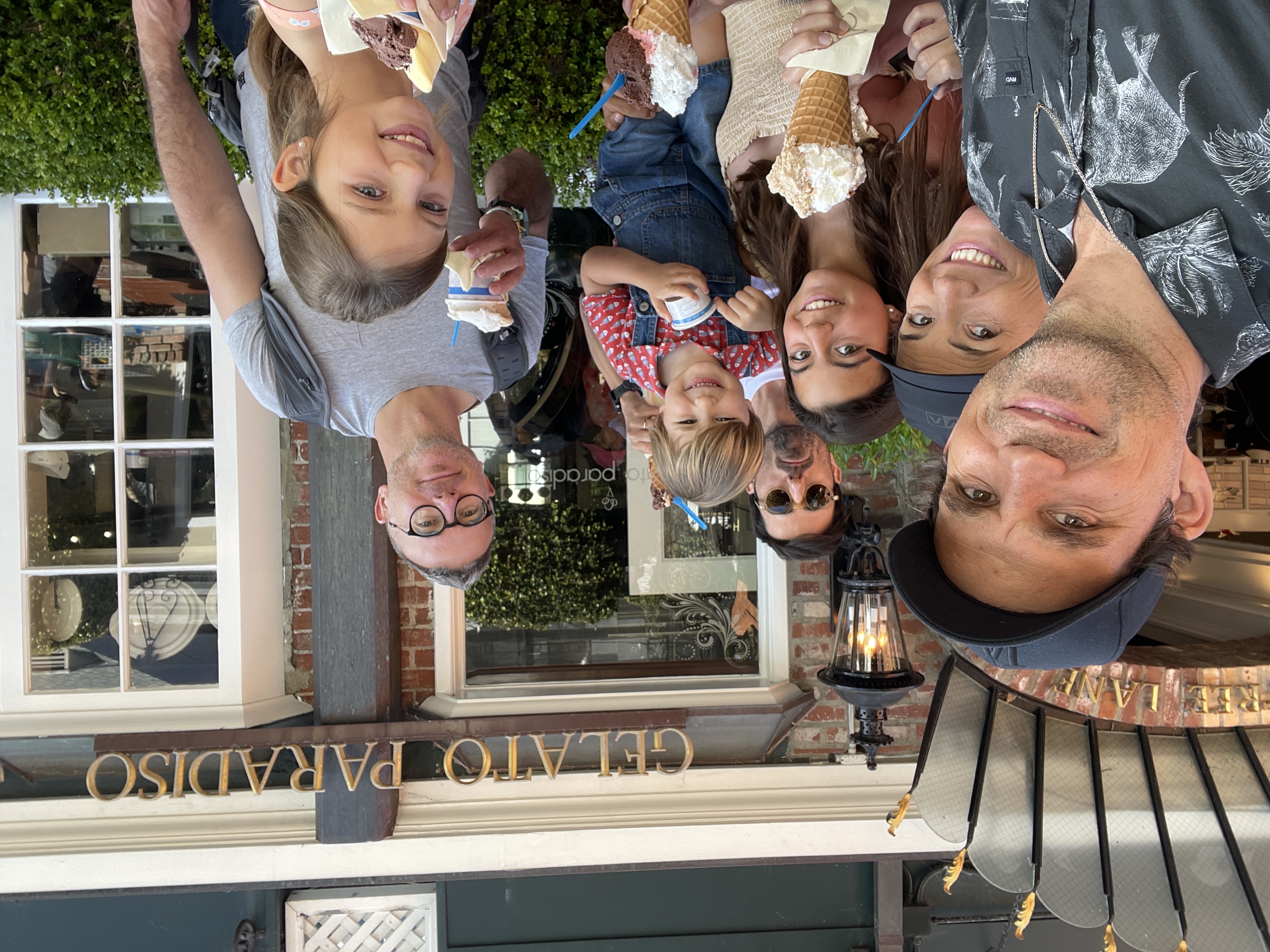 Img: cream, ice cream, adult, male, man, person, glasses, icing, hat, wristwatch