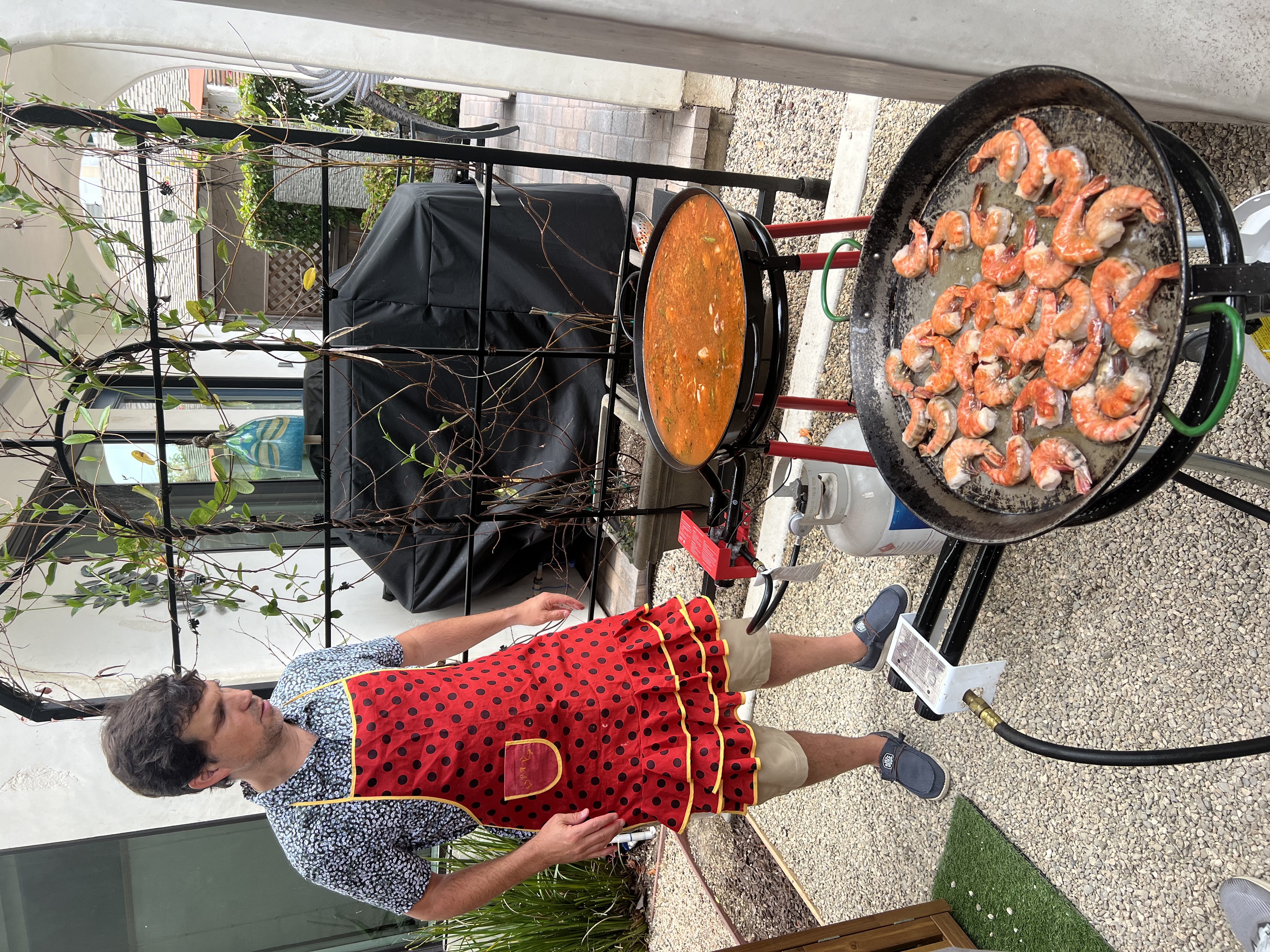 Img: person, clothing, footwear, shoe, cooking, bbq, food, grilling