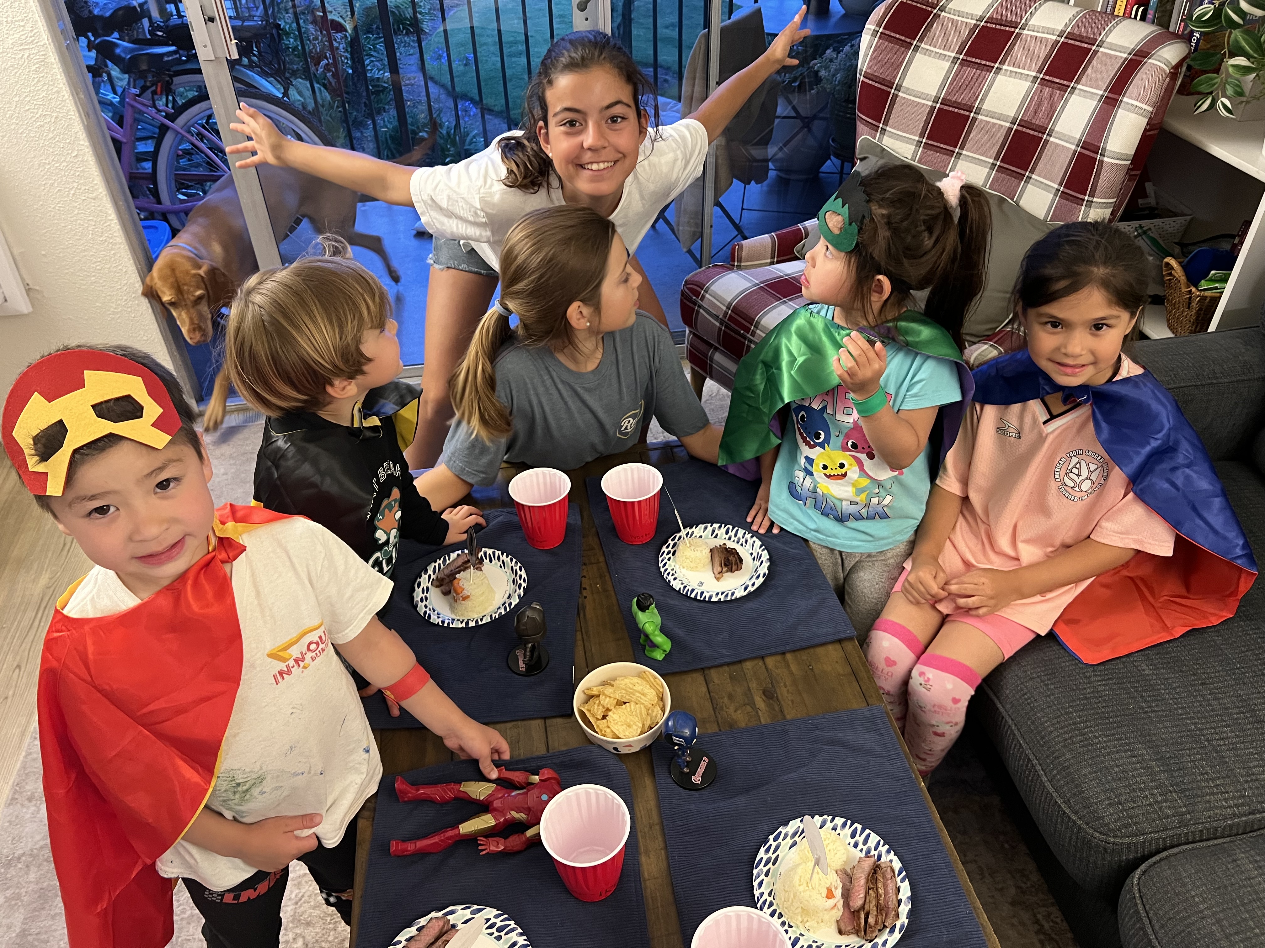 Img: people, person, icing, boy, child, male, dining table, female, girl, dining room