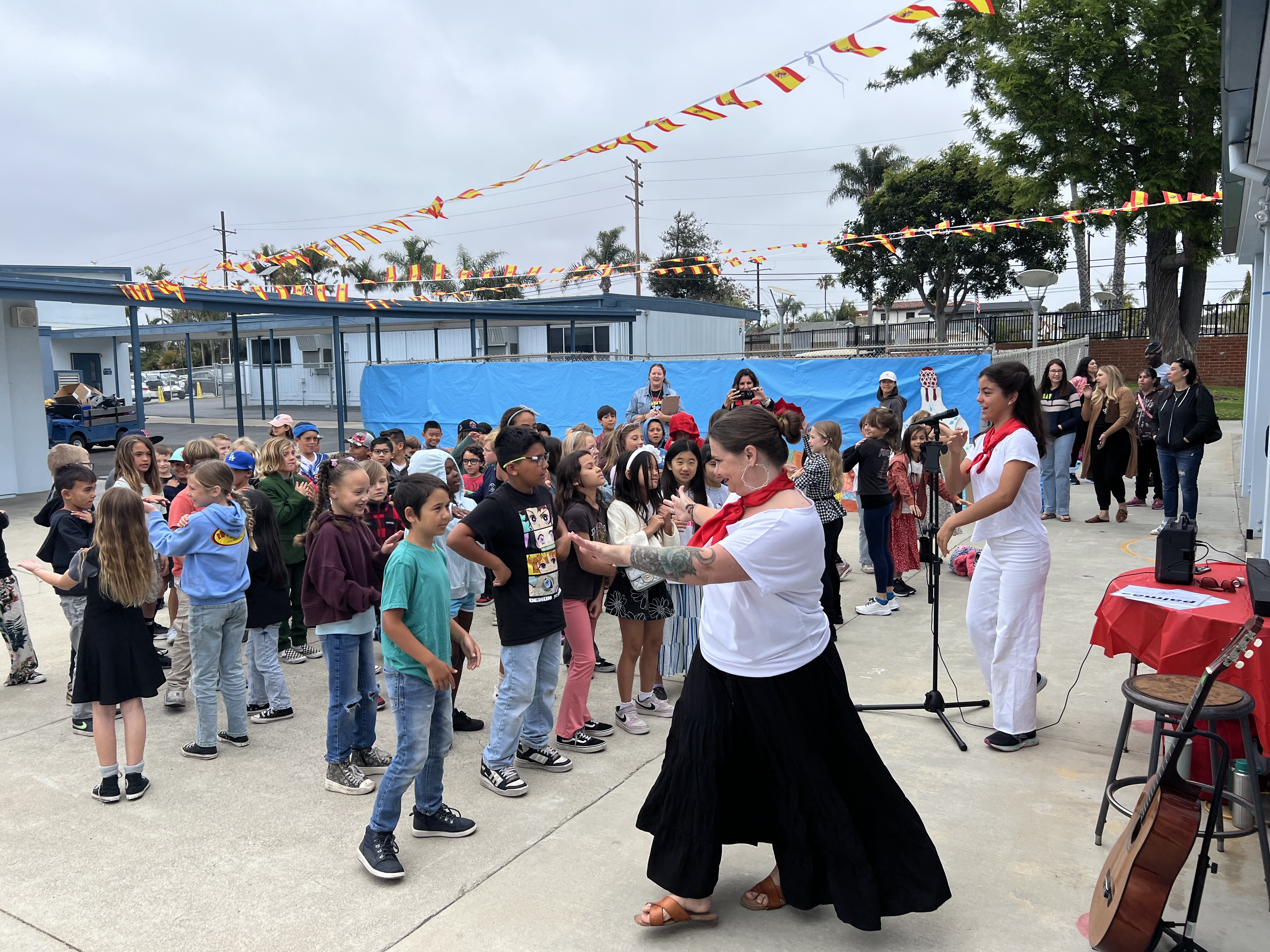 Img: people, person, adult, female, woman, shoe, hat, dancing, desk, sandal
