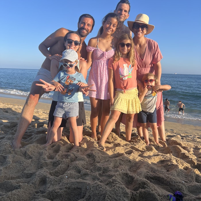 Img: shorts, glasses, beach, sea, hat, person, portrait, skirt, child, girl