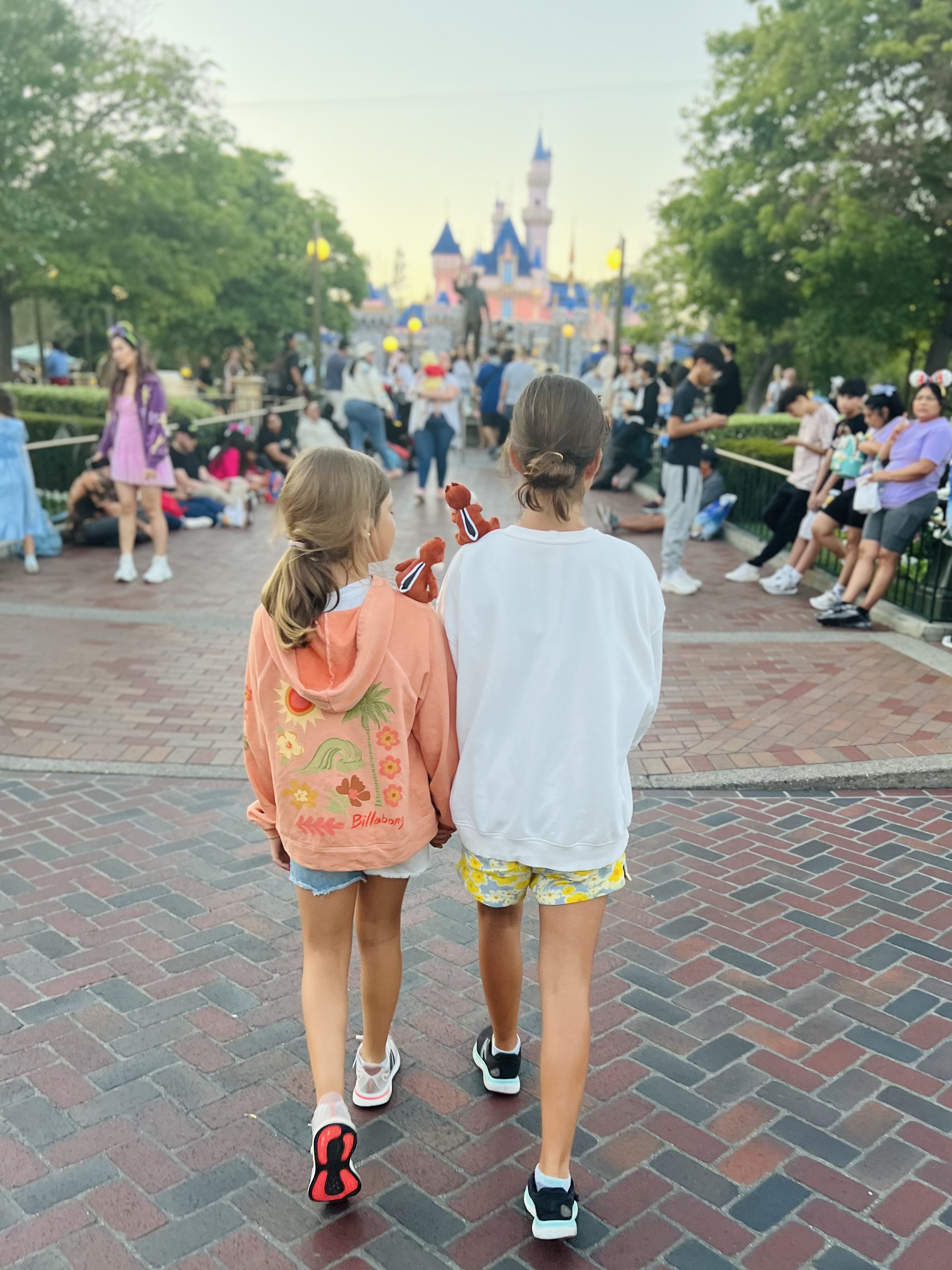 Img: shorts, path, person, walking, city, walkway, child, female, girl, urban