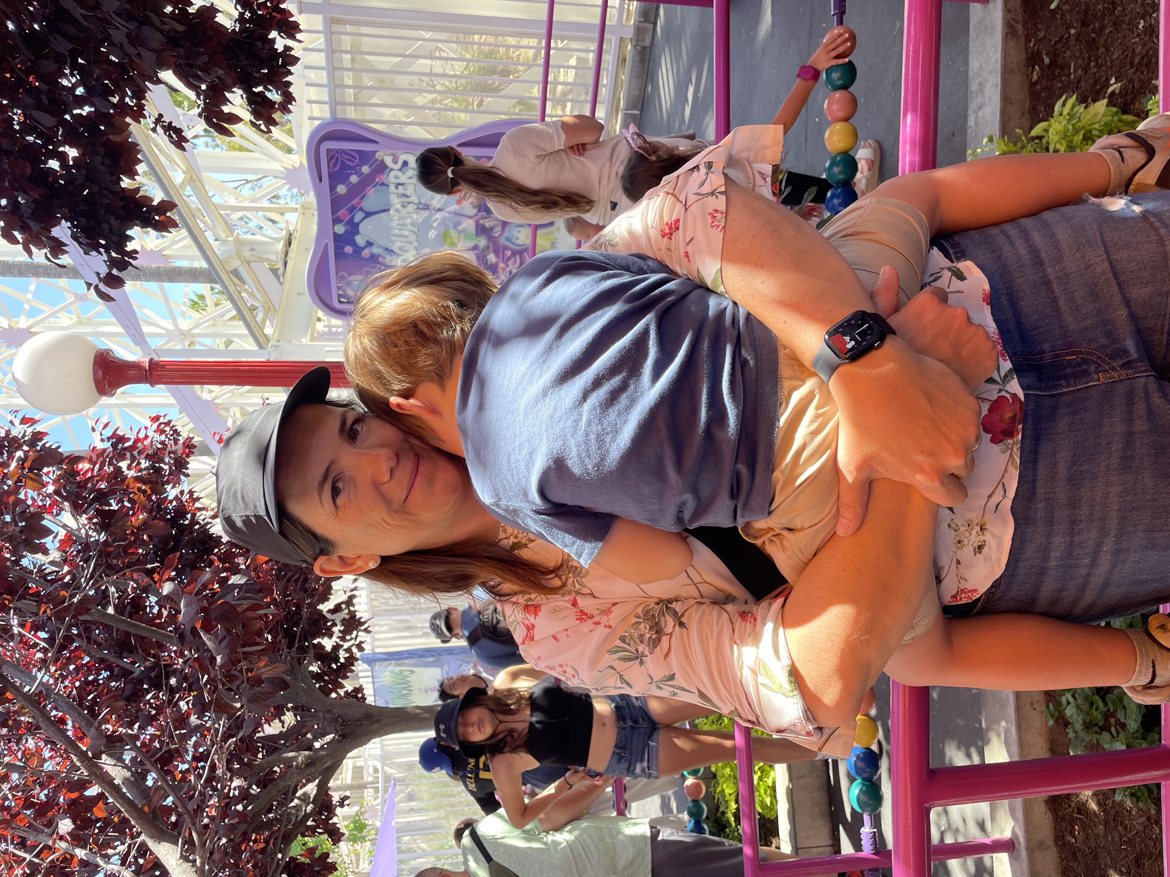 Img: park, person, portrait, baseball cap, hat, pants, wristwatch, adult, female, woman