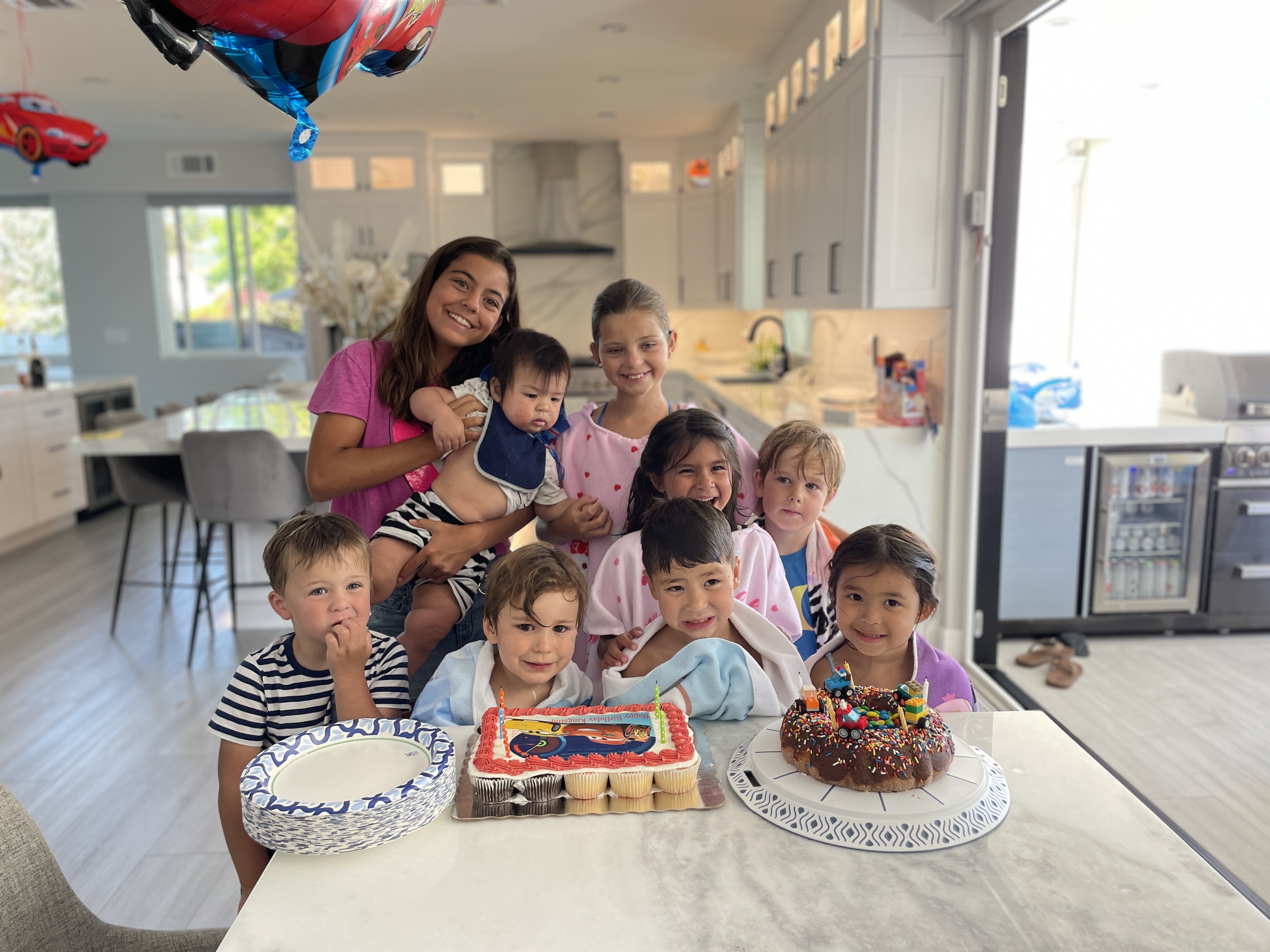 Img: people, person, birthday cake, adult, female, woman, fun, party, boy, child