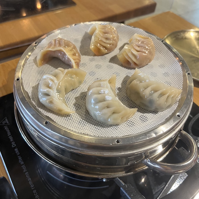 Img: food, food presentation, dumpling, cooktop, indoors, kitchen
