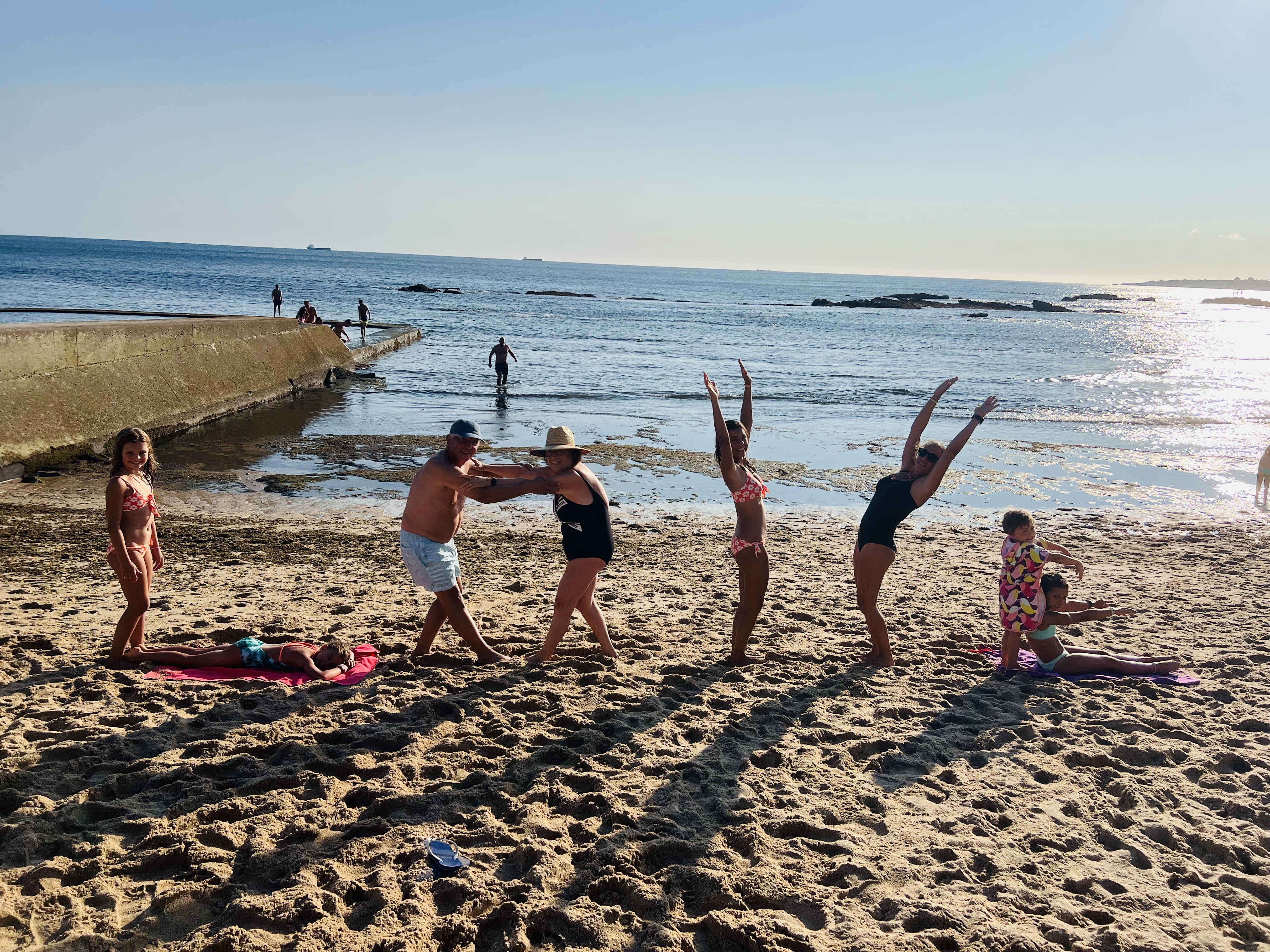 Img: shorts, back, person, swimwear, adult, female, woman, sea, hat, man