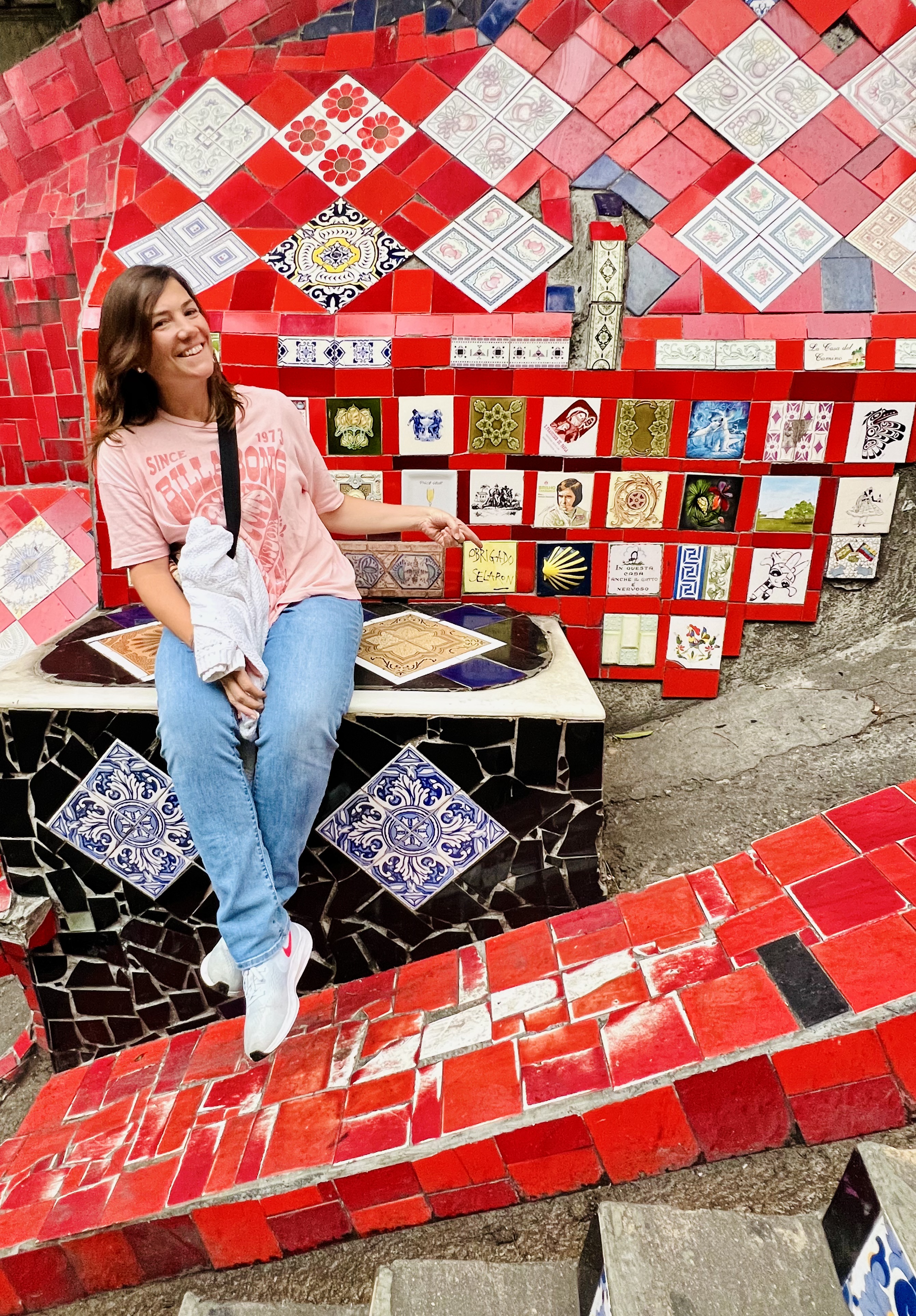 Img: pants, person, sitting, jeans, photography, portrait, female, girl, teen, walkway