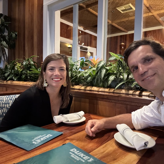 Img: potted plant, person, portrait, interior design, restaurant, wood, adult, female, woman, table
