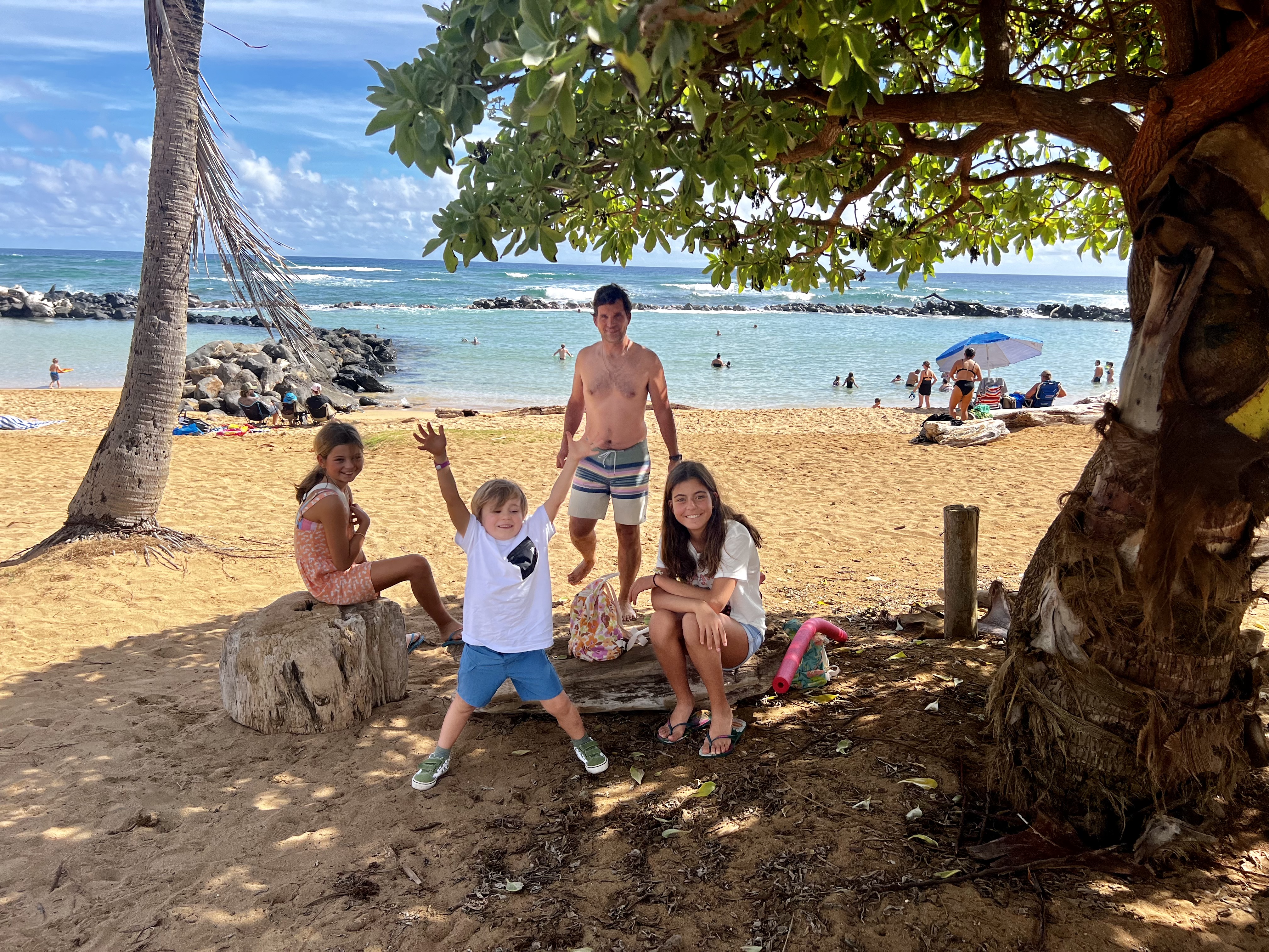 Img: summer, shorts, beach, sea, tree, shoe, boy, child, male, person