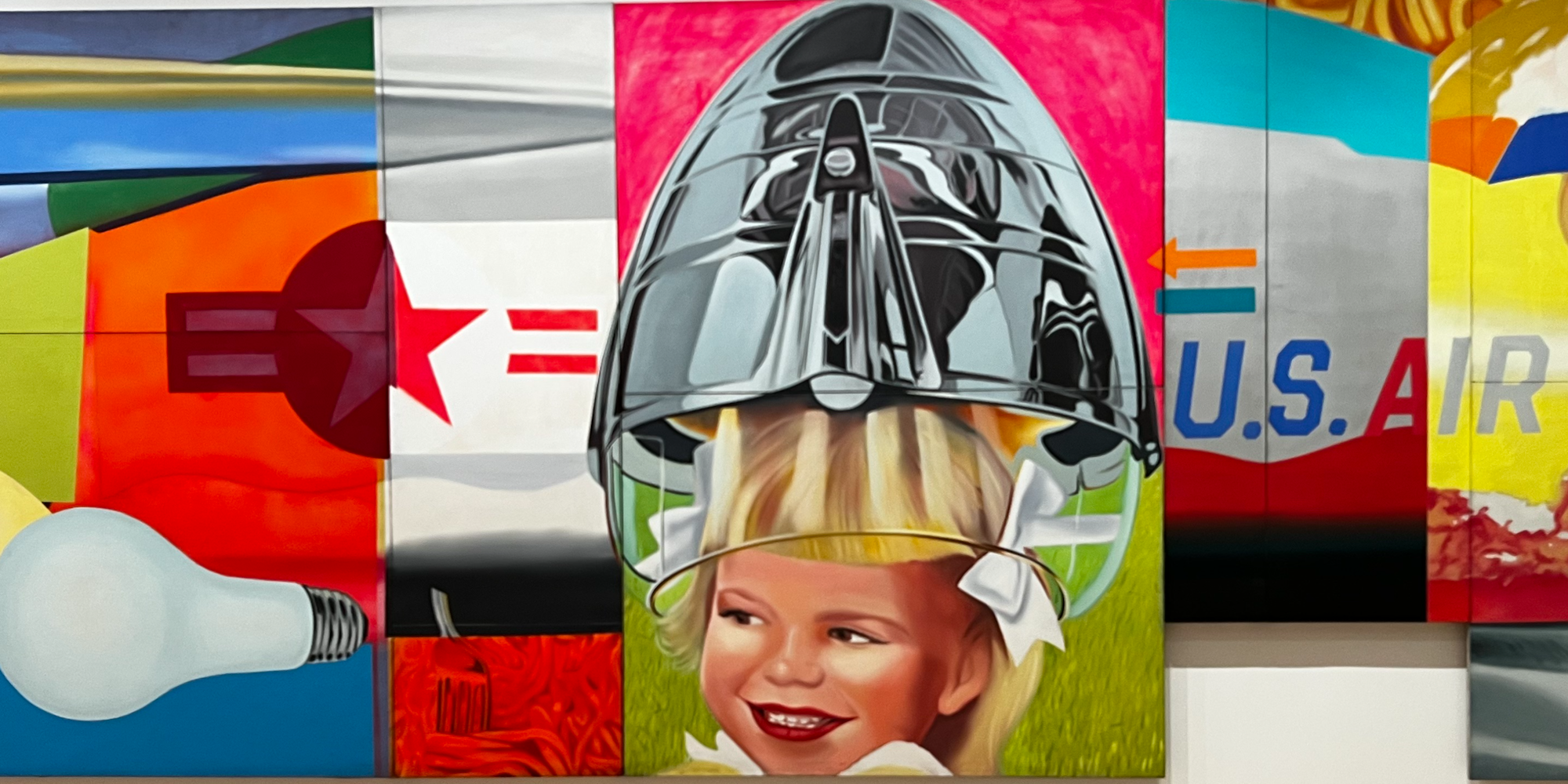 Img Edited: art, collage, modern art, helmet, person, face, head, painting