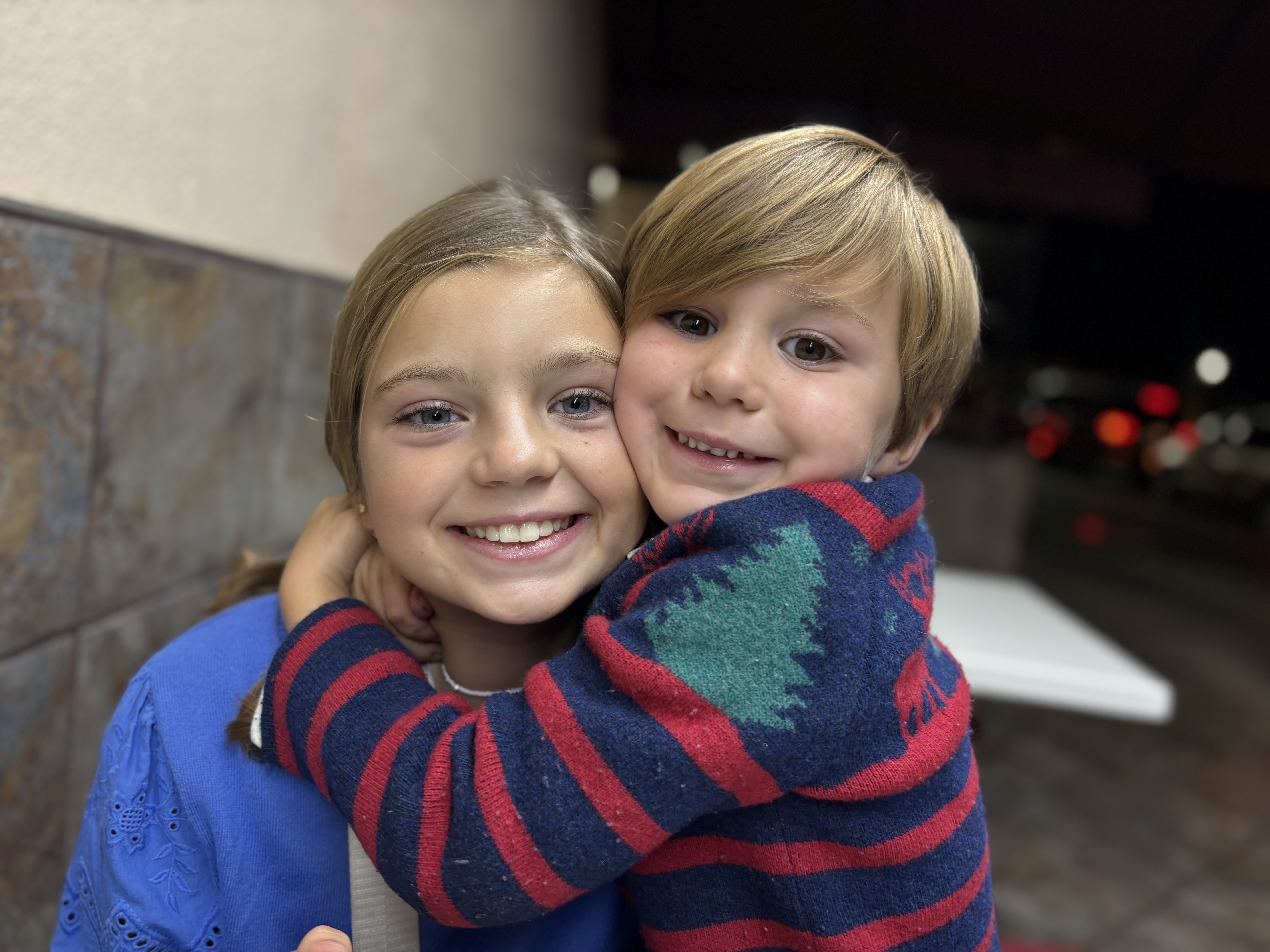 Img: knitwear, sweater, face, person, smile, finger, photography, child, female, girl