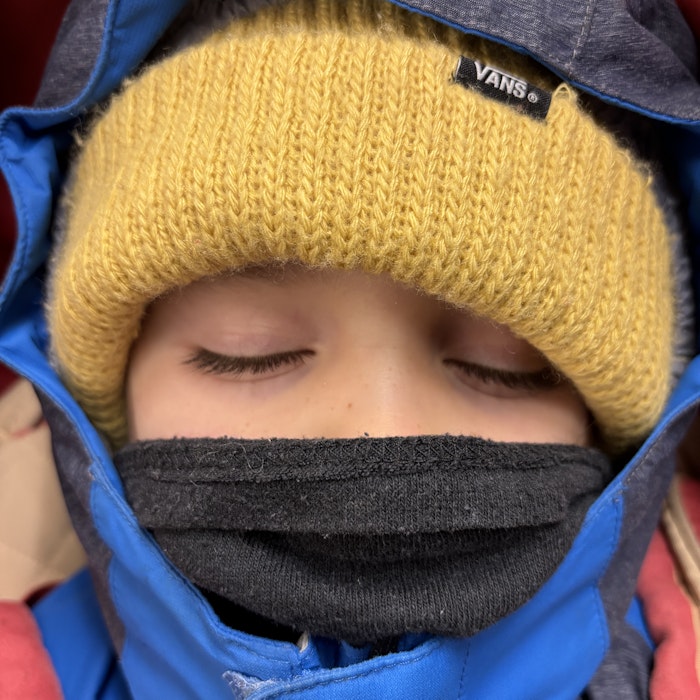 Img 2047: cap, clothing, hat, hood, beanie, baby, person, face, knitwear, sweater