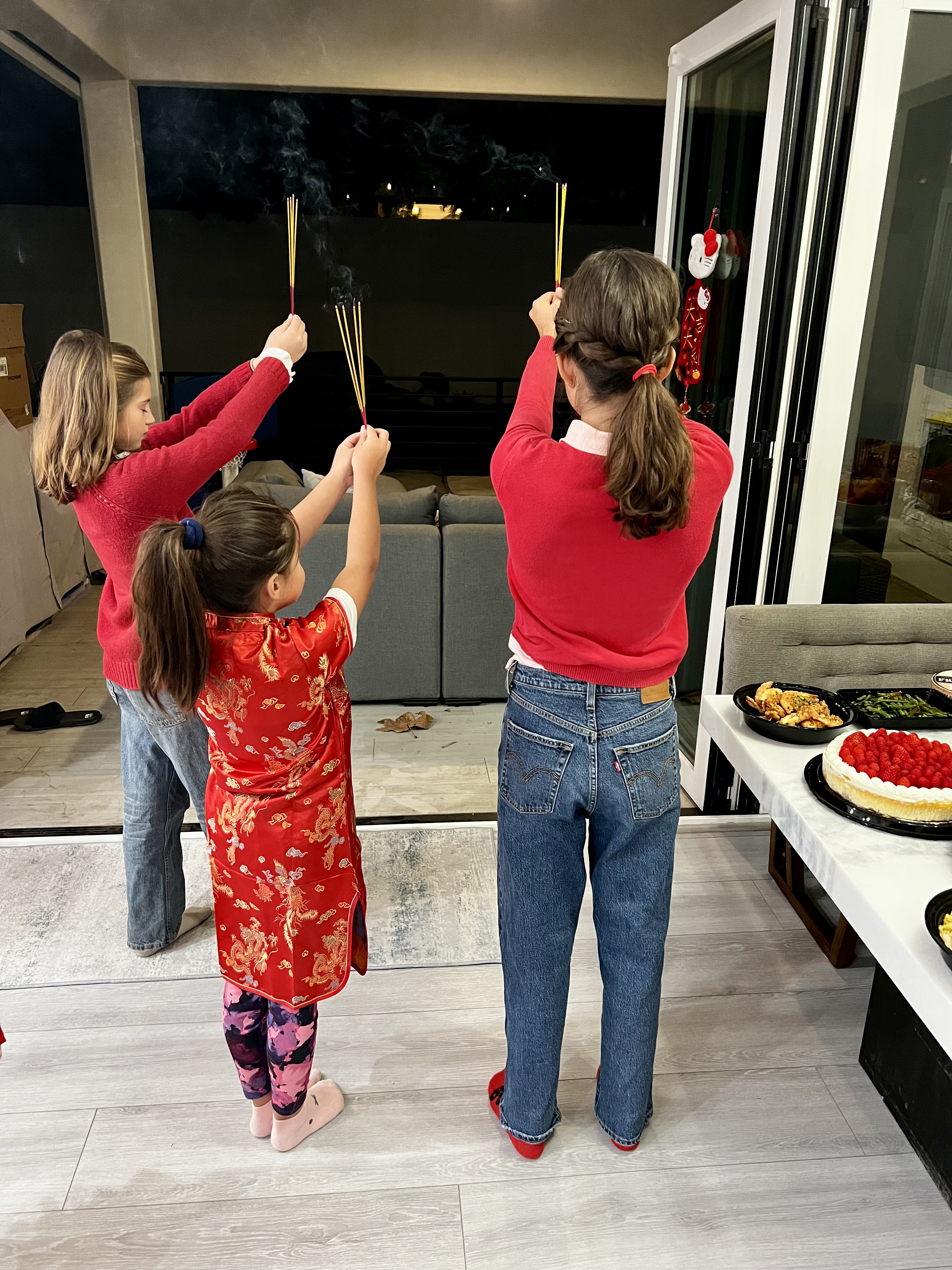 Img: pants, jeans, people, person, meal, child, female, girl, adult, woman