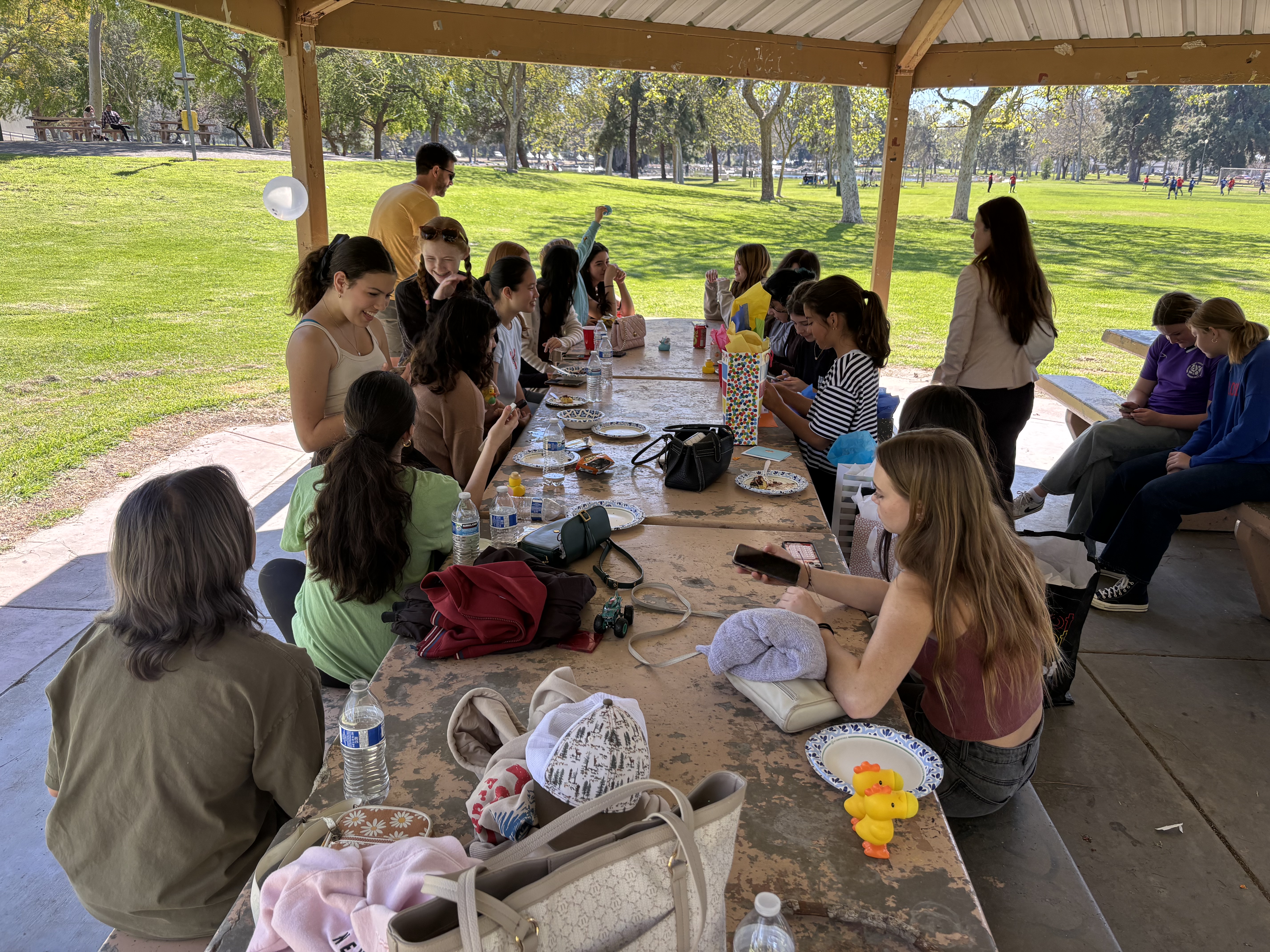 Img: adult, female, person, woman, handbag, shoe, people, fun, plate, chair