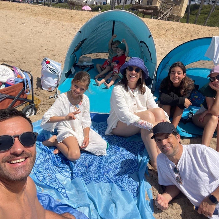 Photo 2025: outdoors, shelter, summer, sunglasses, hat, glasses, portrait, tent, camping, handbag