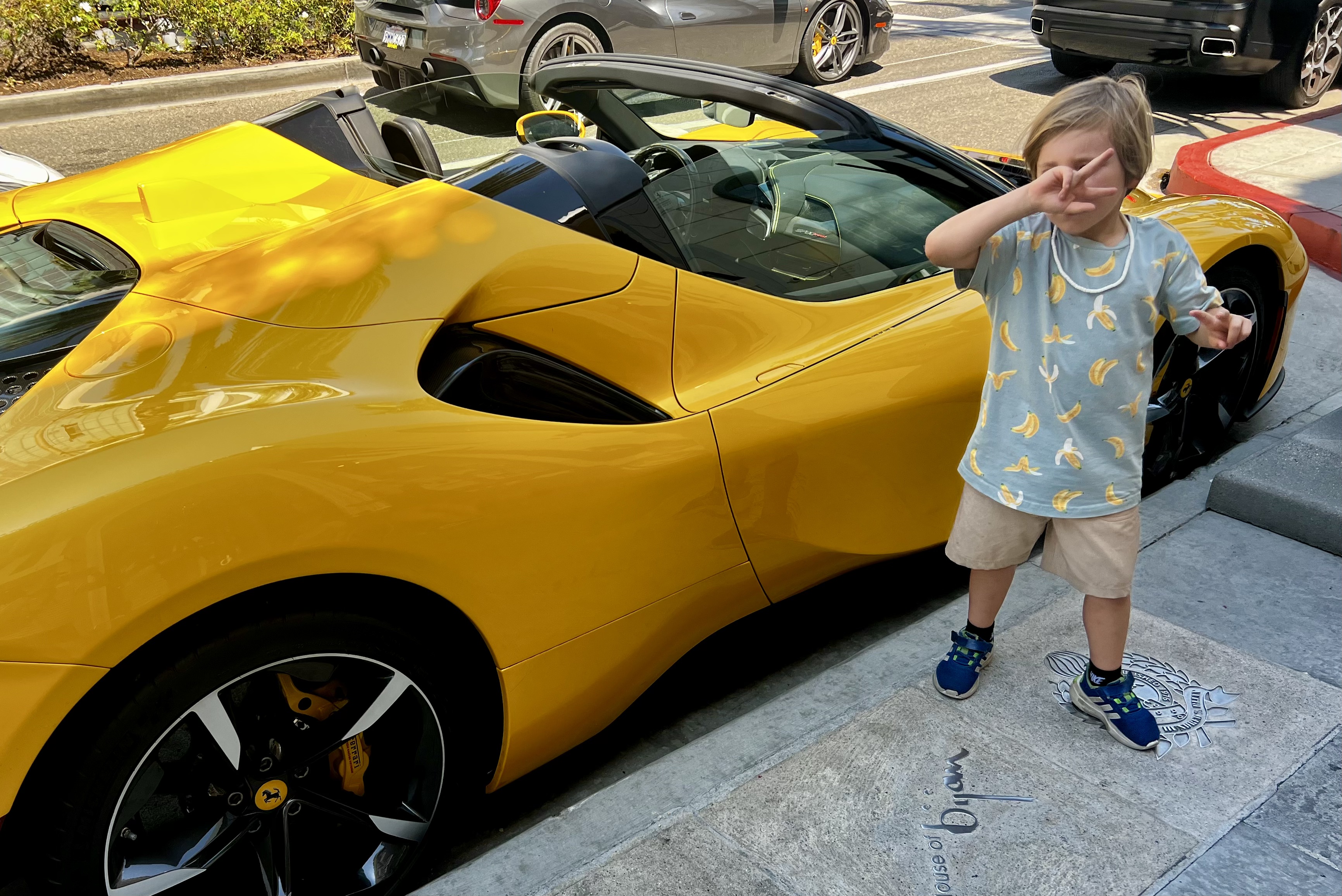 Img: wheel, child, female, girl, person, shoe, alloy wheel, car, tire, sports car