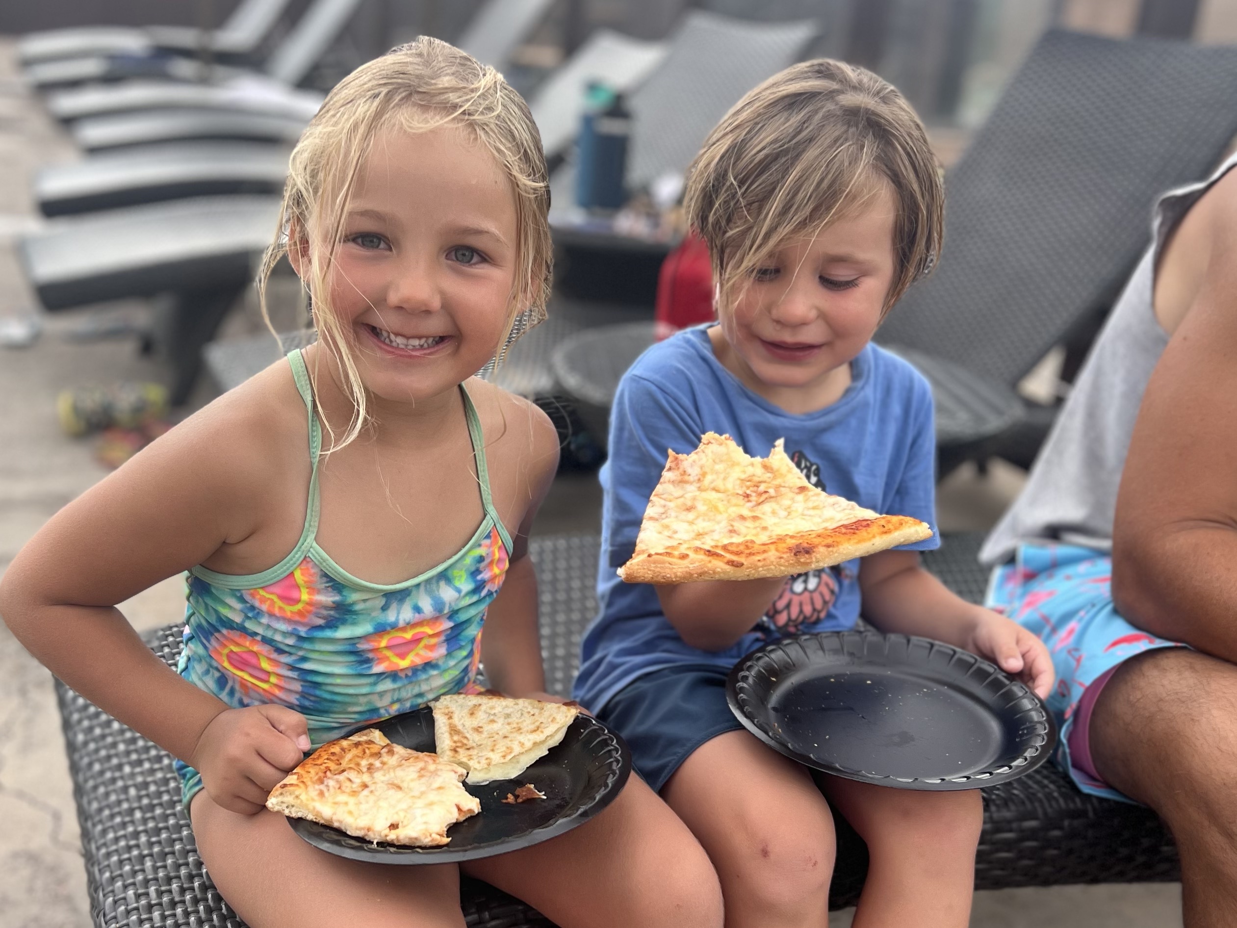 Img: person, photography, portrait, lunch, meal, child, female, girl, plate, pizza