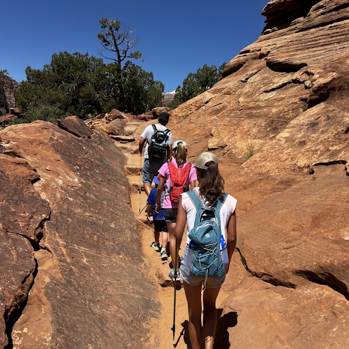 Img: hiking, nature, outdoors, person, backpack, bag, shoe, hat, rock, backpacking