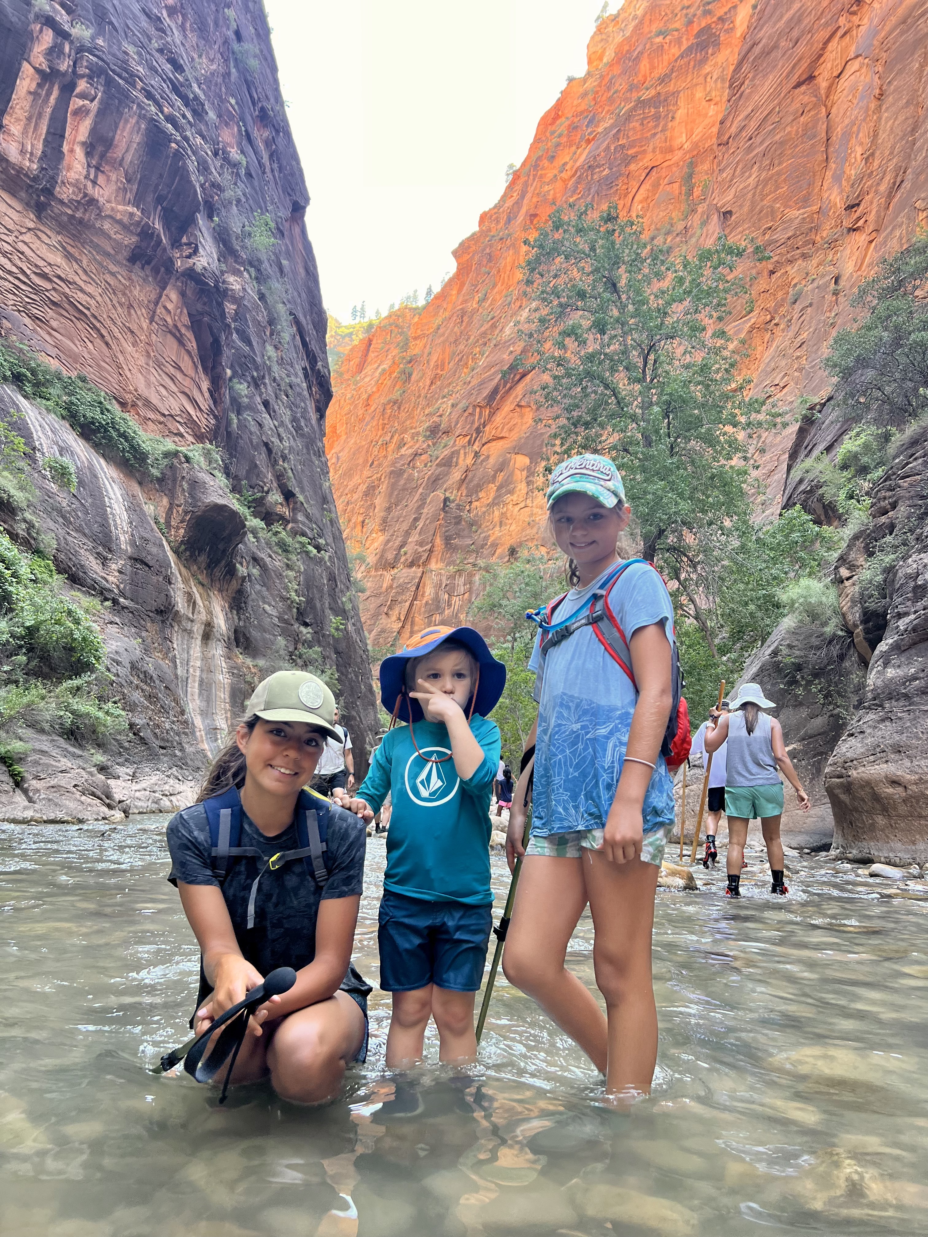 Img: canyon, mountain, nature, outdoors, valley, hiking, person, rock, hat, shorts