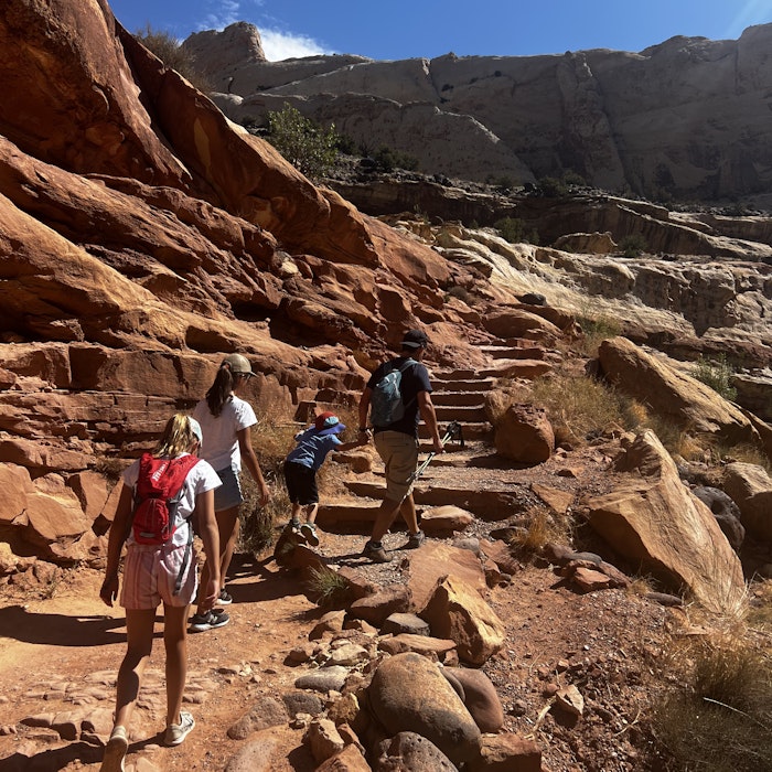 Img: hiking, person, bag, adult, female, woman, backpack, male, man, rock