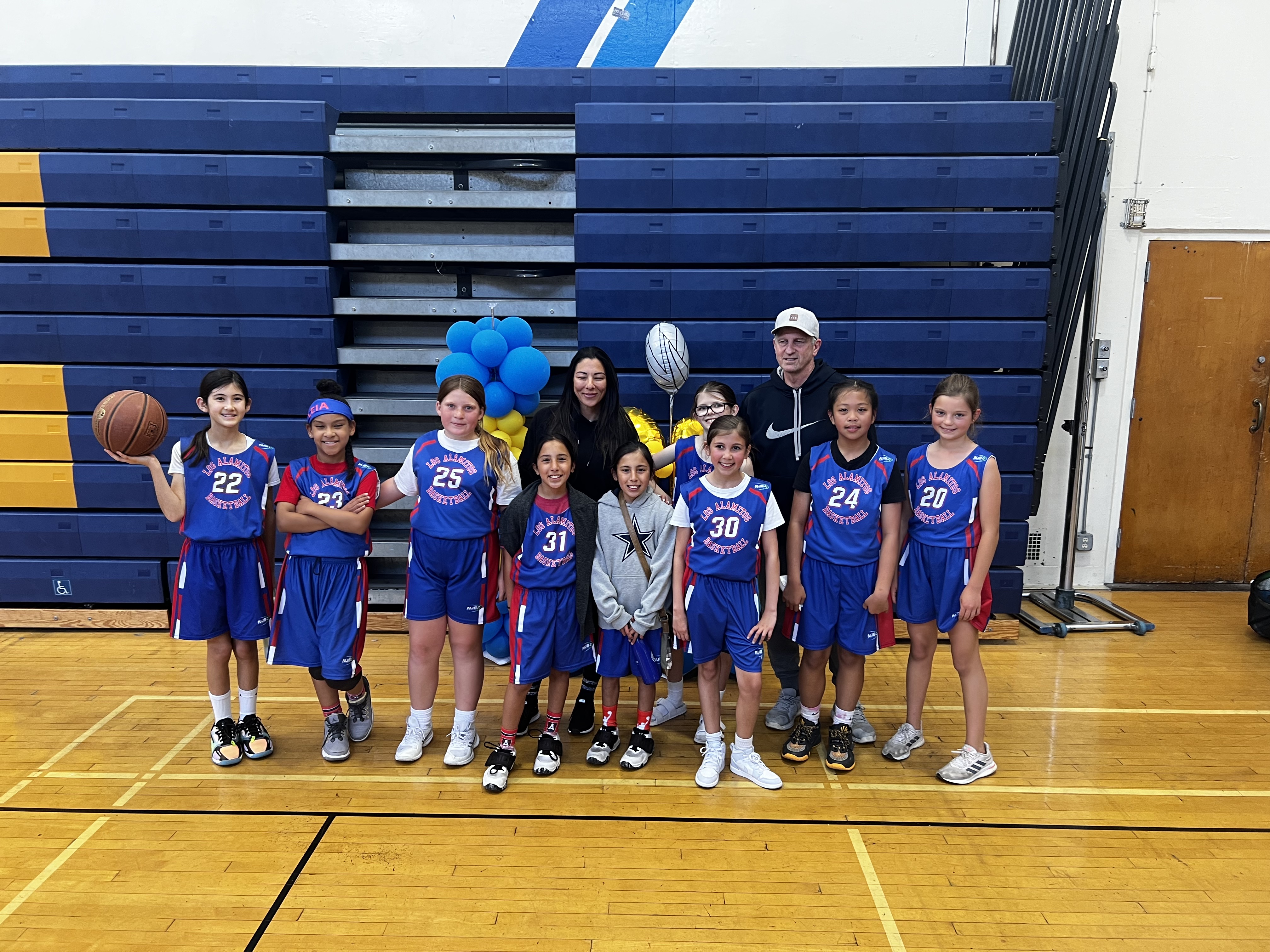 Img: people, person, footwear, shoe, basketball (ball), hat, adult, female, woman, groupshot