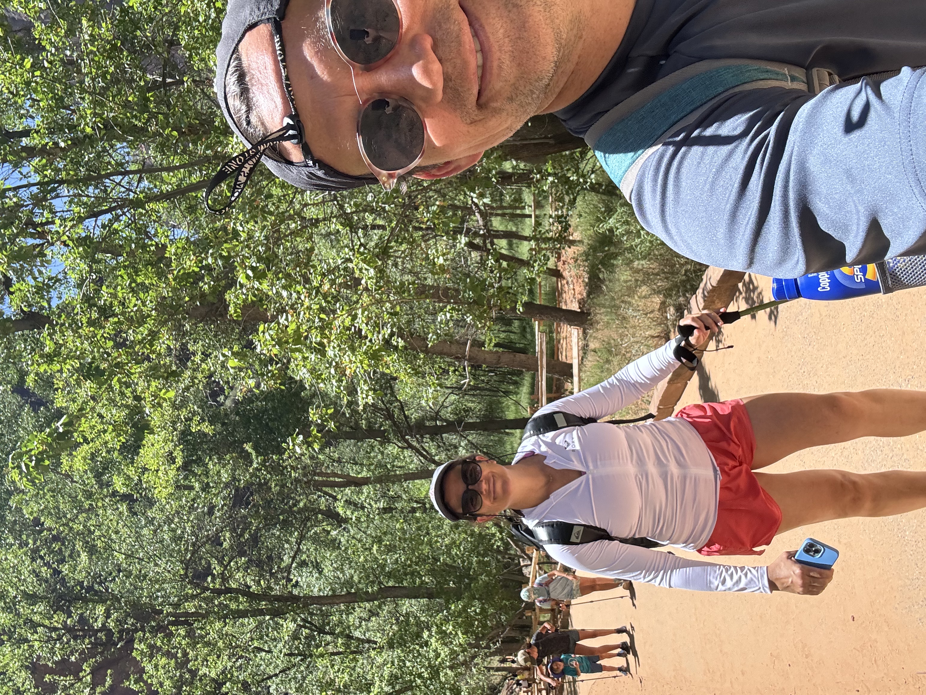 Img: vegetation, hiking, person, woodland, walking, glasses, female, girl, teen, path