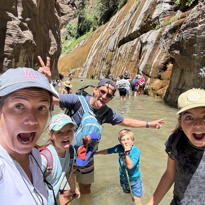 Img: rock, hiking, person, hat, child, female, girl, boy, male, people