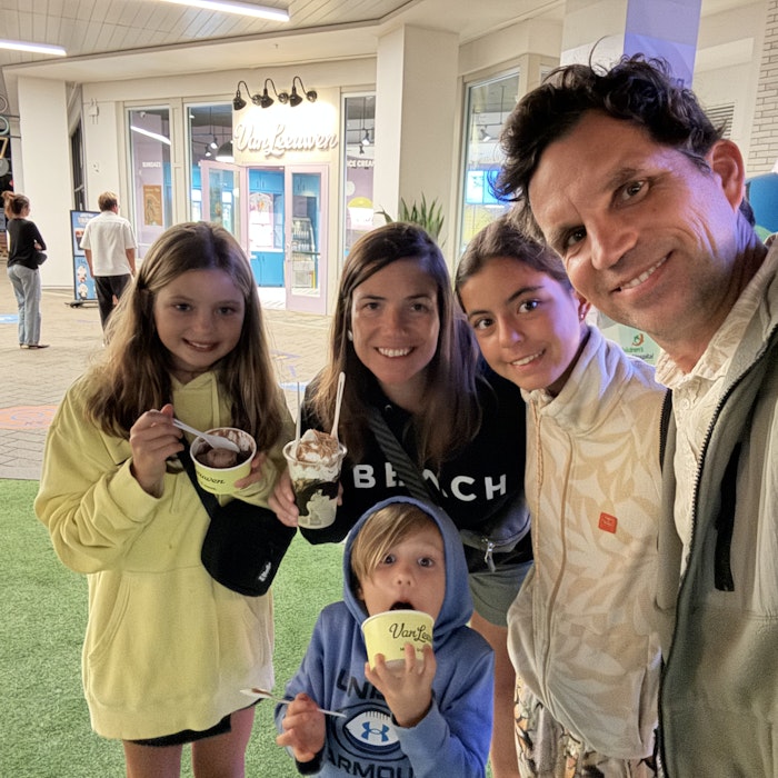 Img: people, person, ice cream, child, female, girl, baby, adult, male, man
