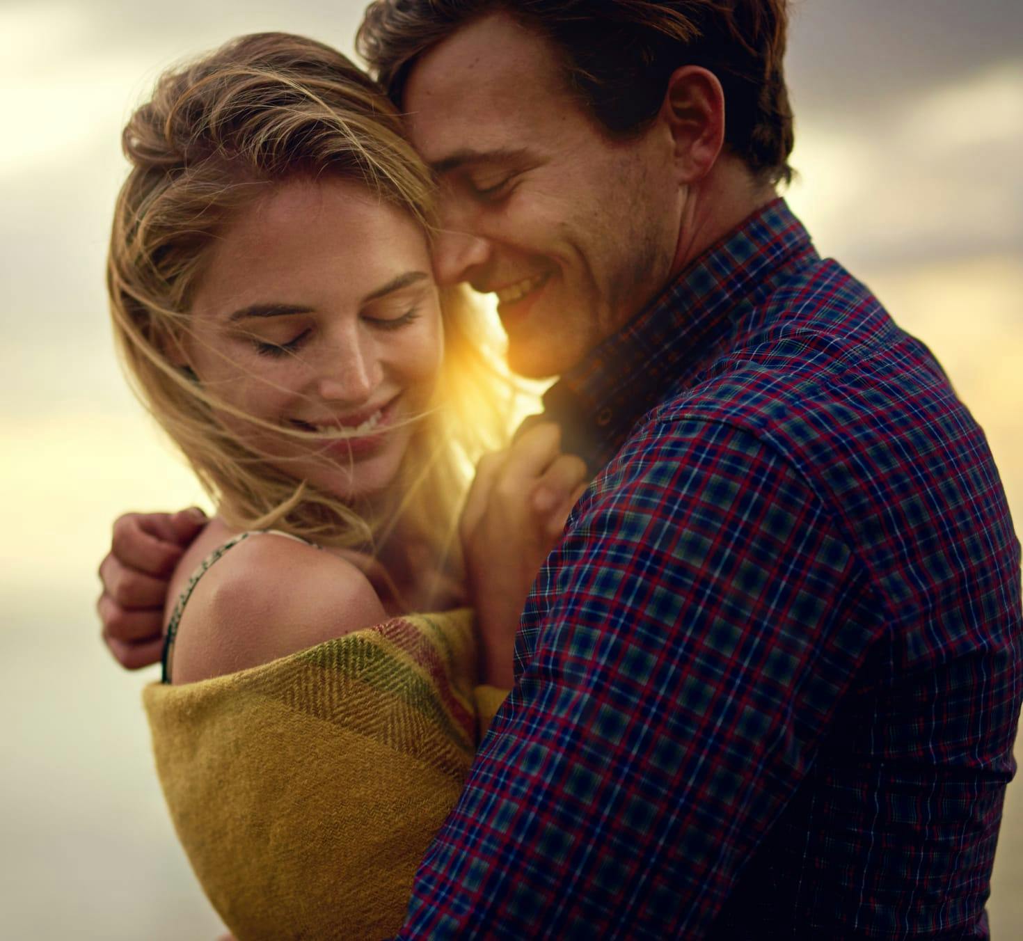 two people embracing