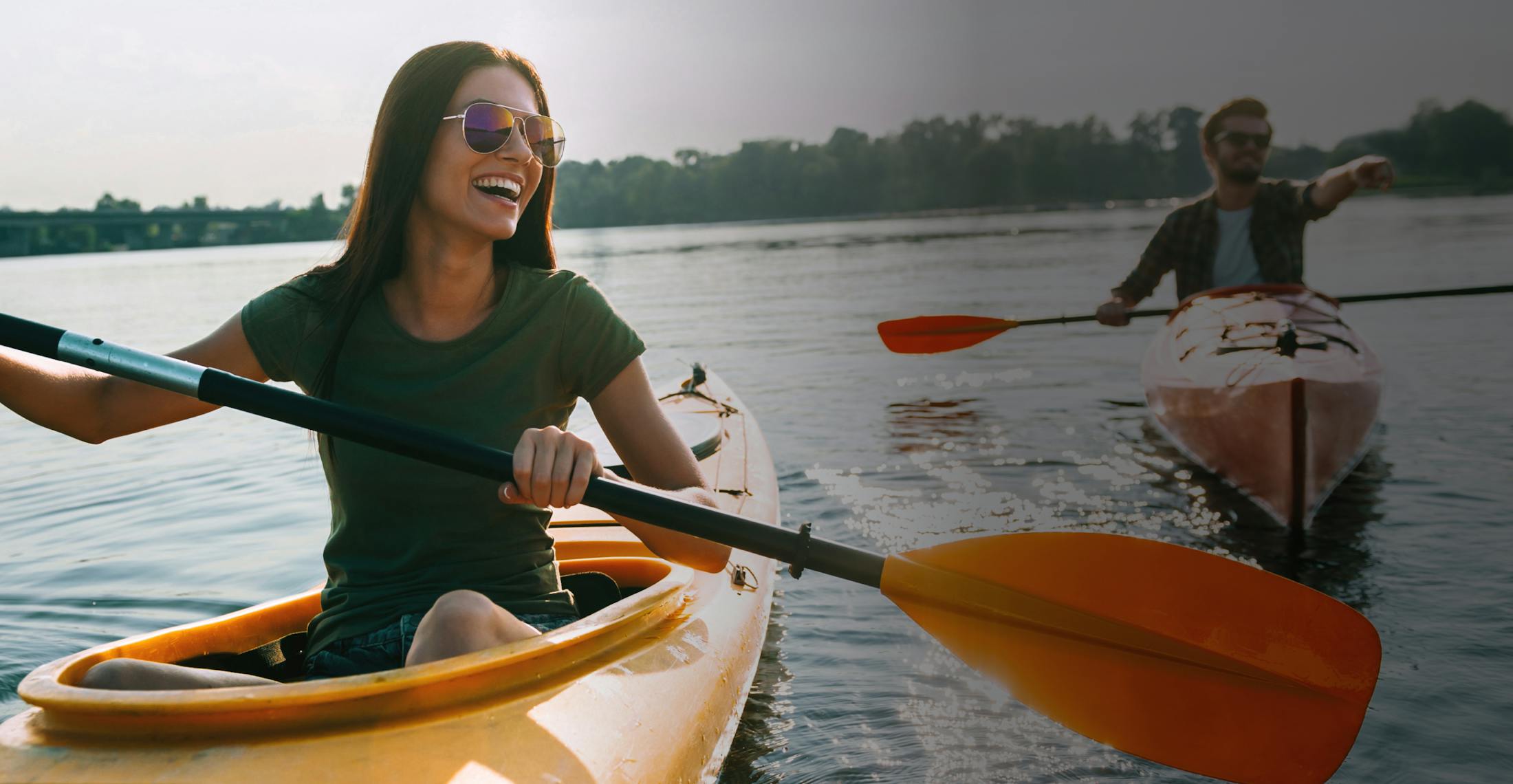 Woman Kayaking