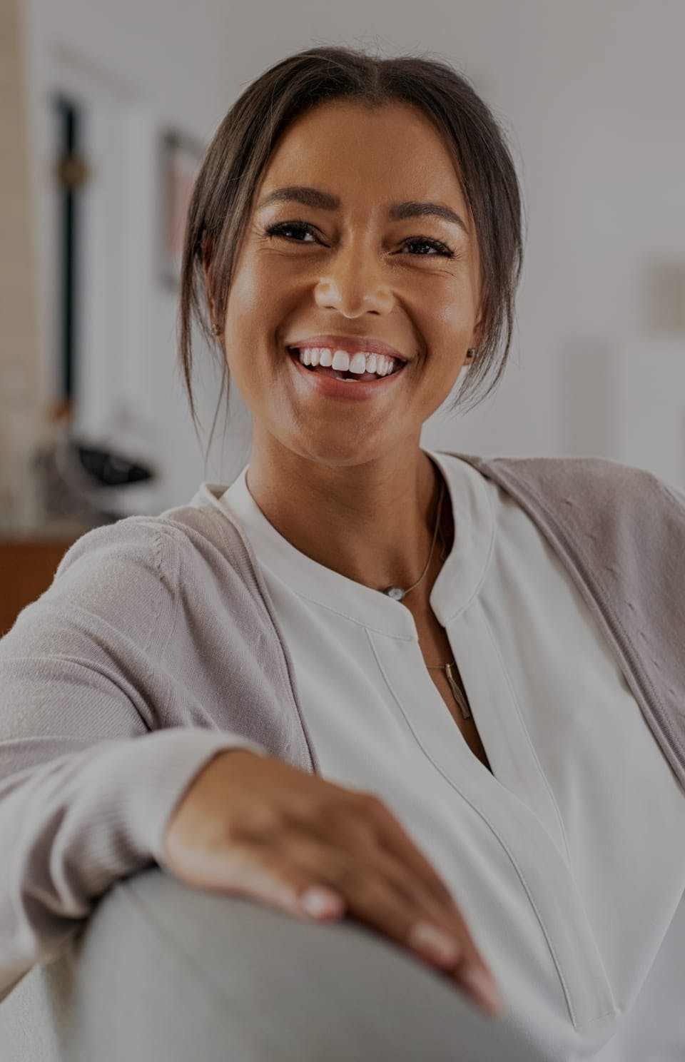 Woman smiling