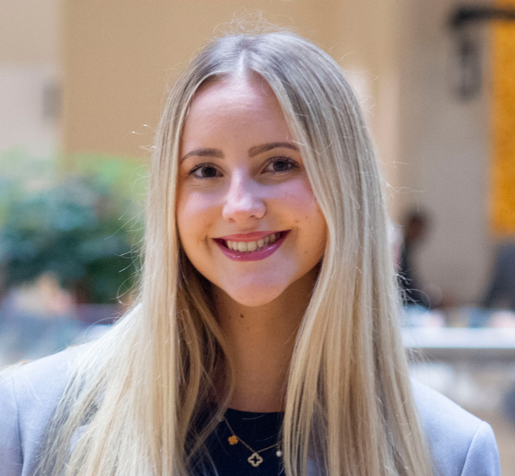 white British woman with long blonde hair