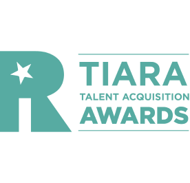 Award Logo in green. Logo has a Large R with a star in the middle and text which states Tiara Awards