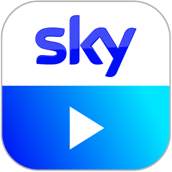 Sky Play app icon featuring the word “sky” above a white play button on a blue gradient background.
