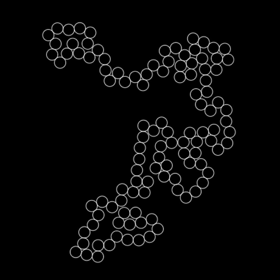 small circles arranged as worm